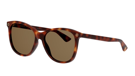 Gucci GG 0024S (002) Sunglasses Brown / Tortoise Shell