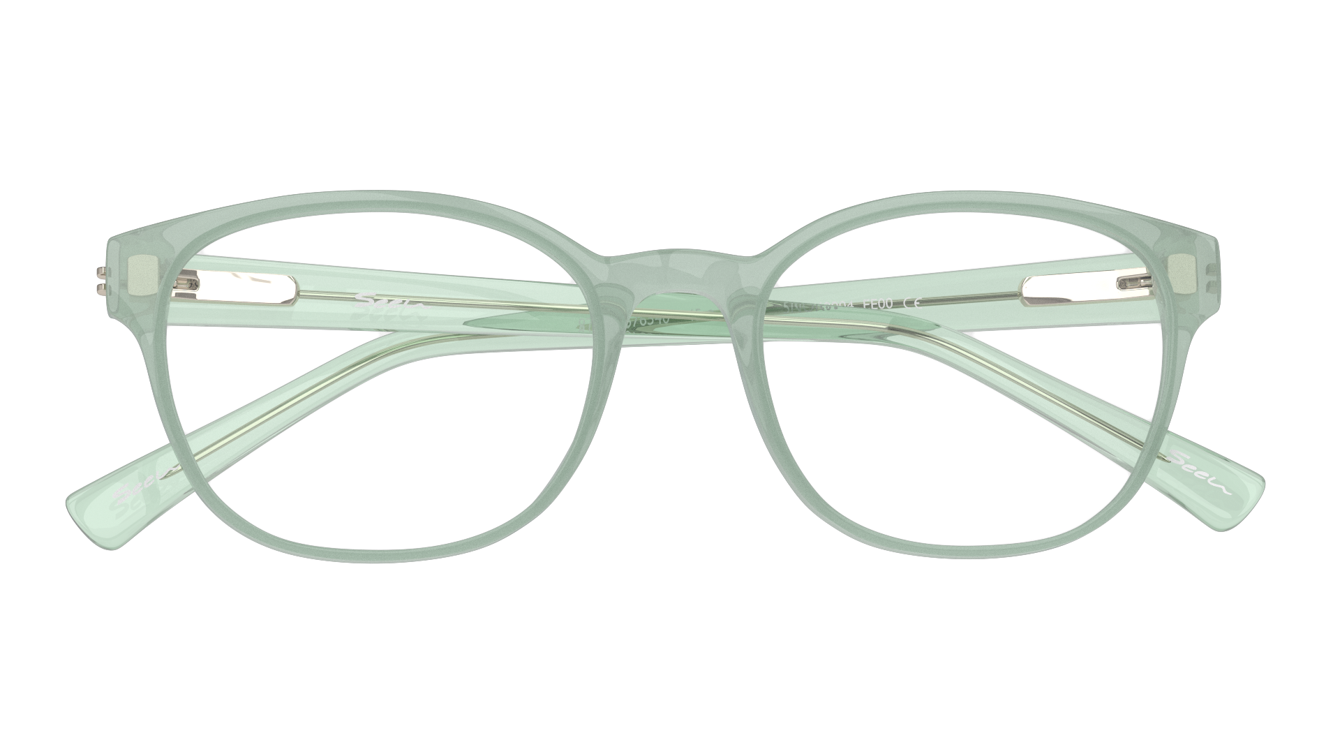 Folded Seen SN OK0004 Children's Glasses Transparent / Green