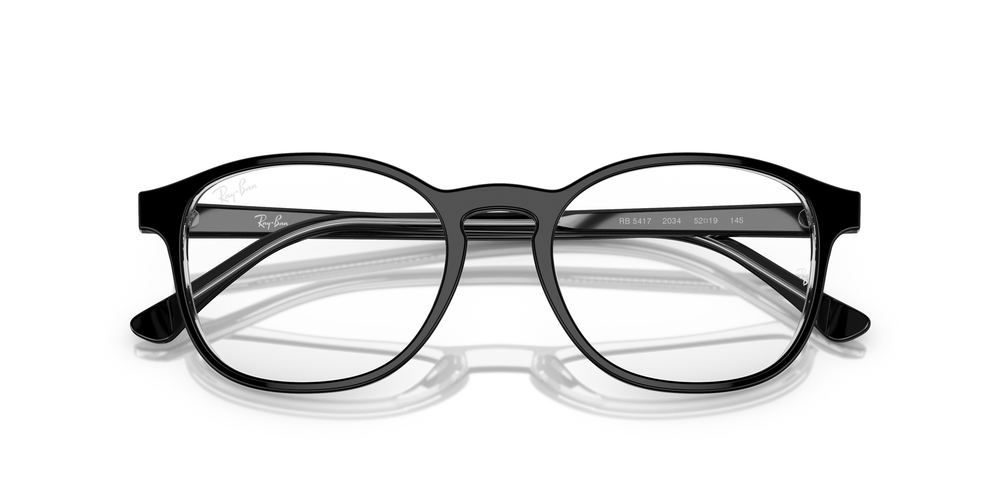 Folded Ray-Ban RX 5417 Glasses Transparent / Blue