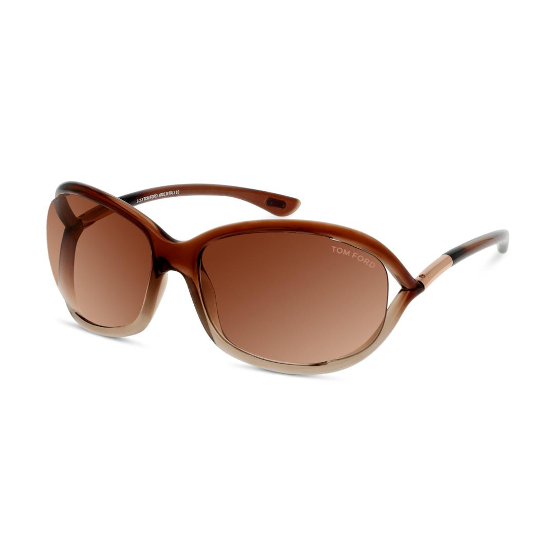Tom Ford FT0008 Lunettes de Soleil Femme - Marron - Possibilité de verres correcteurs - Adaptable à
