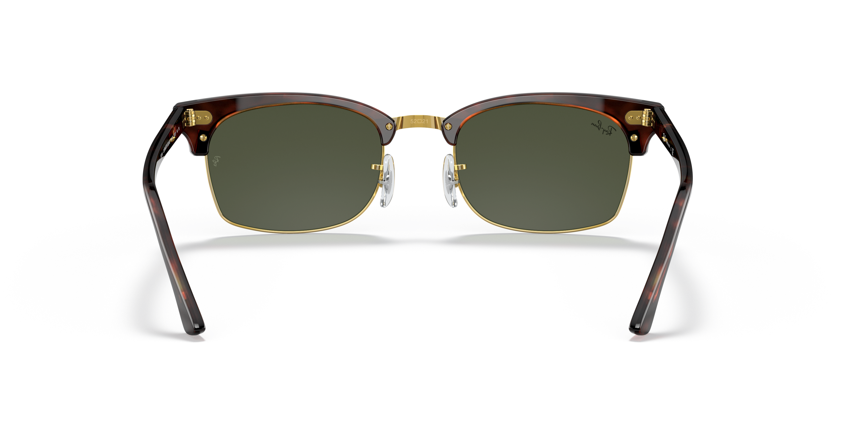 Detail02 Ray-Ban Clubmaster Square RB3916 130431 Groen / Havana
