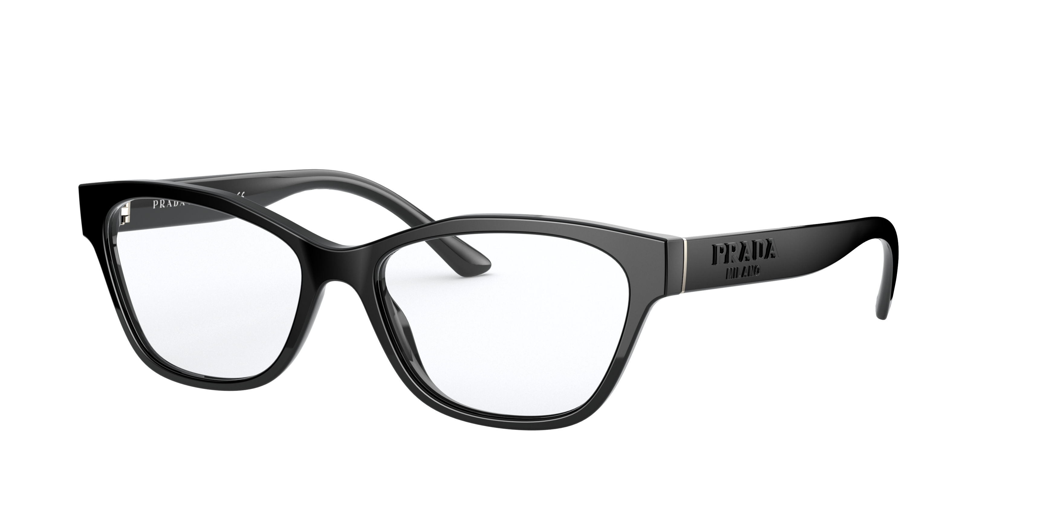 Angle_Left01 Prada PR 03WV Glasses Transparent / Black