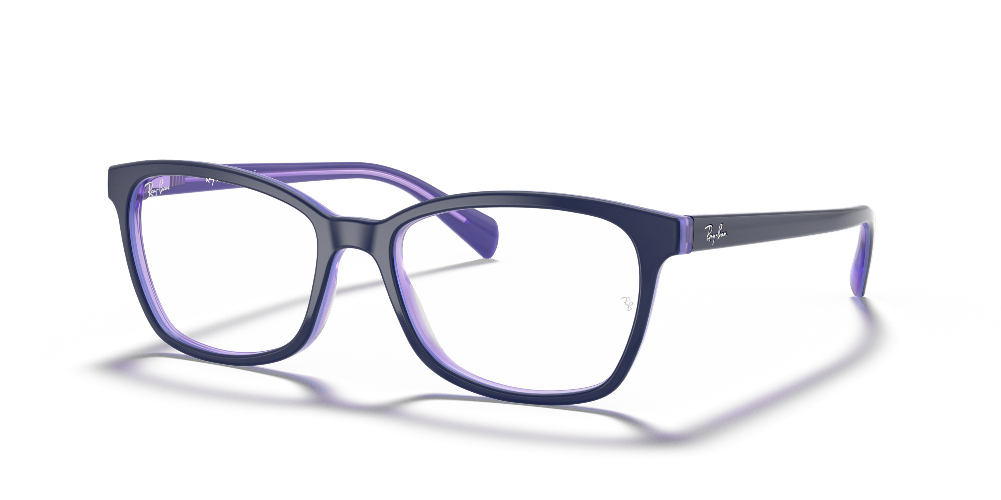 Angle_Left01 Ray-Ban RX 5362 (5776) Glasses Transparent / Purple