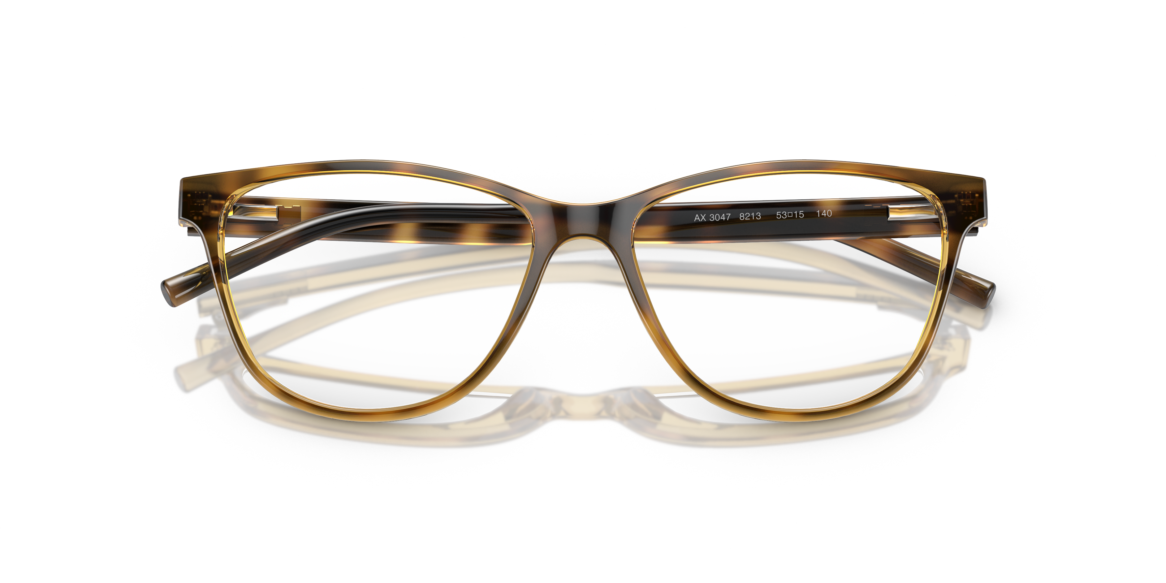 Folded Armani Exchange AX 3047 (8213) Glasses Transparent / Havana