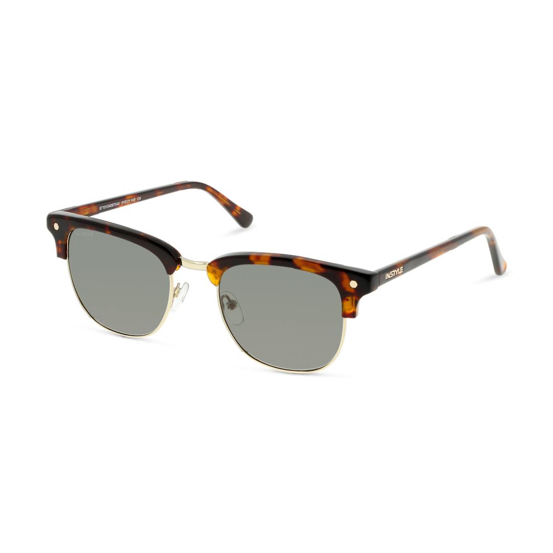 Unofficial ILEM04_NC Lunettes de Soleil Homme - Rectangle Marron Doré - Possibilité de verres correc