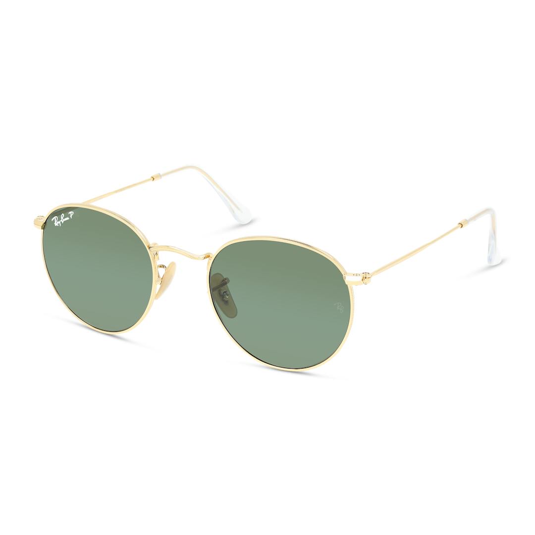 Ray-Ban Round RB3447 Lunettes de Soleil Homme - Doré - Possibilité de verres correcteurs - Adaptable