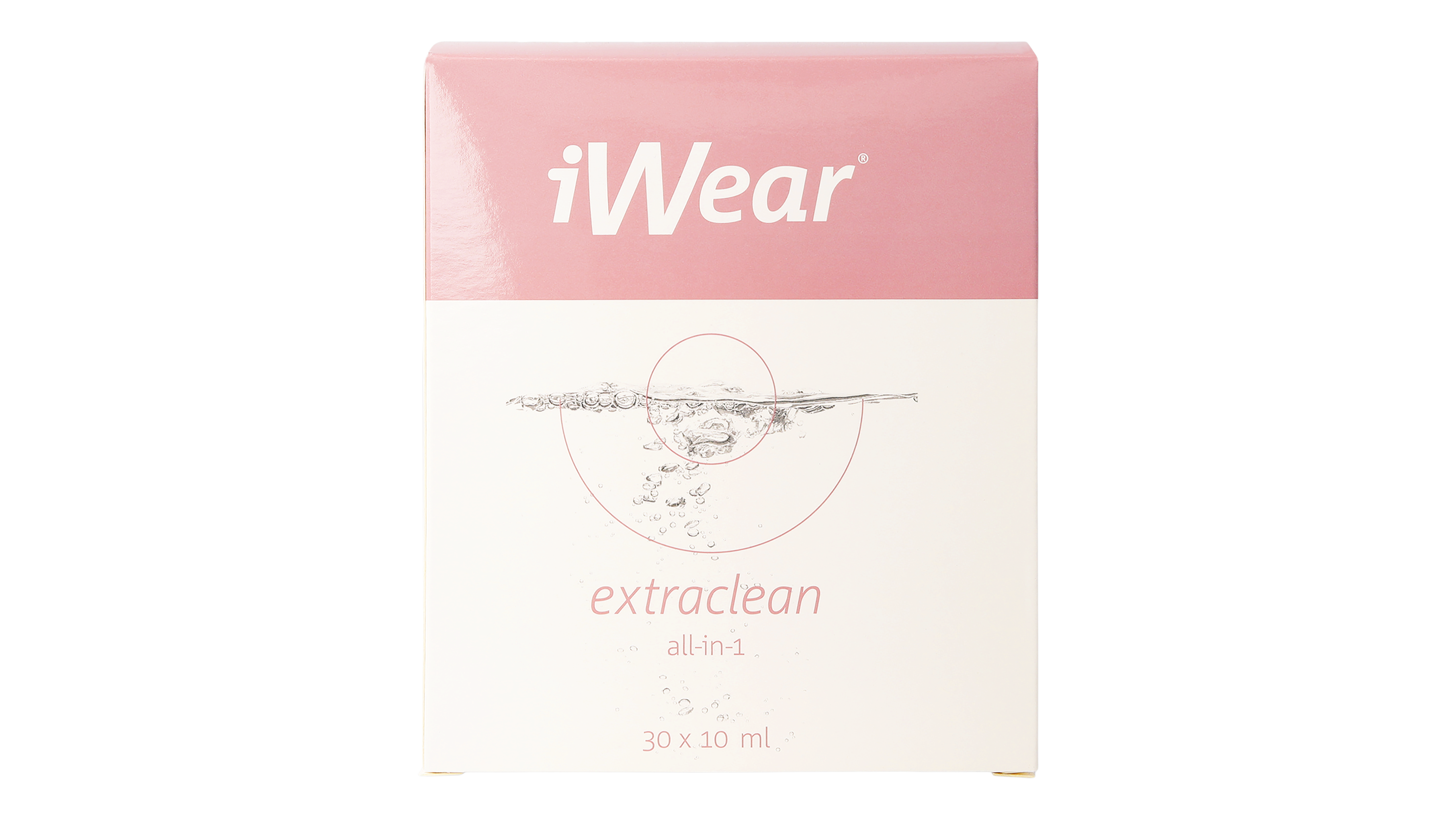 Front iWear iWear extraclean Allt-i-ett-kontaktlinsvätska 30x10ml