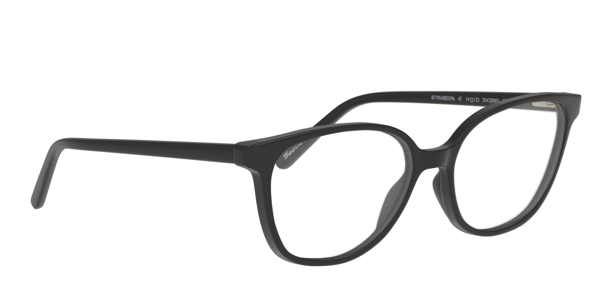 Angle_Right01 Seen SN OJ0001 (BB00) Children's Glasses Transparent / Black