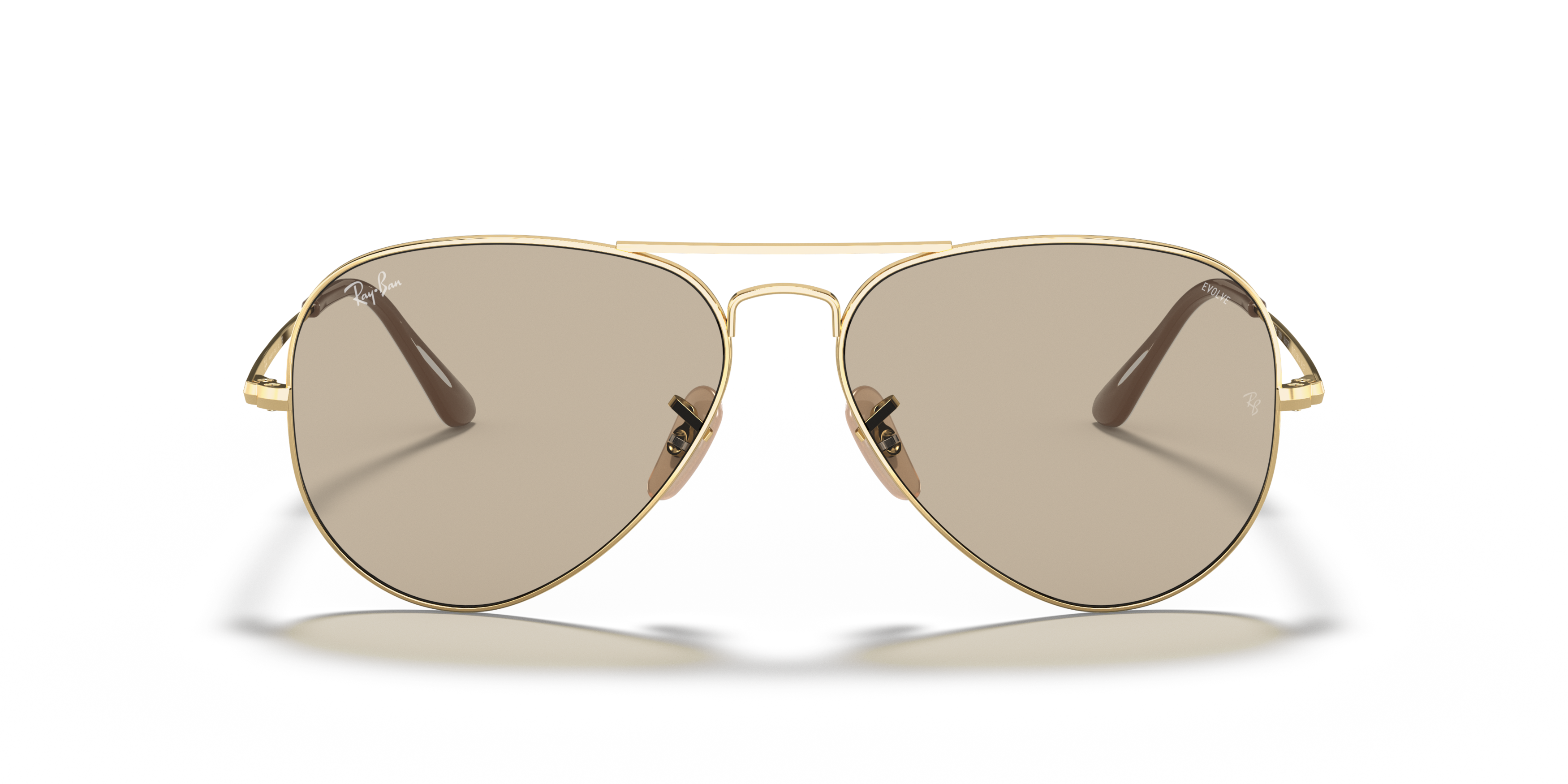 Front Ray-Ban Solid Evolve RB3689 001/T2 Bruin / Goud