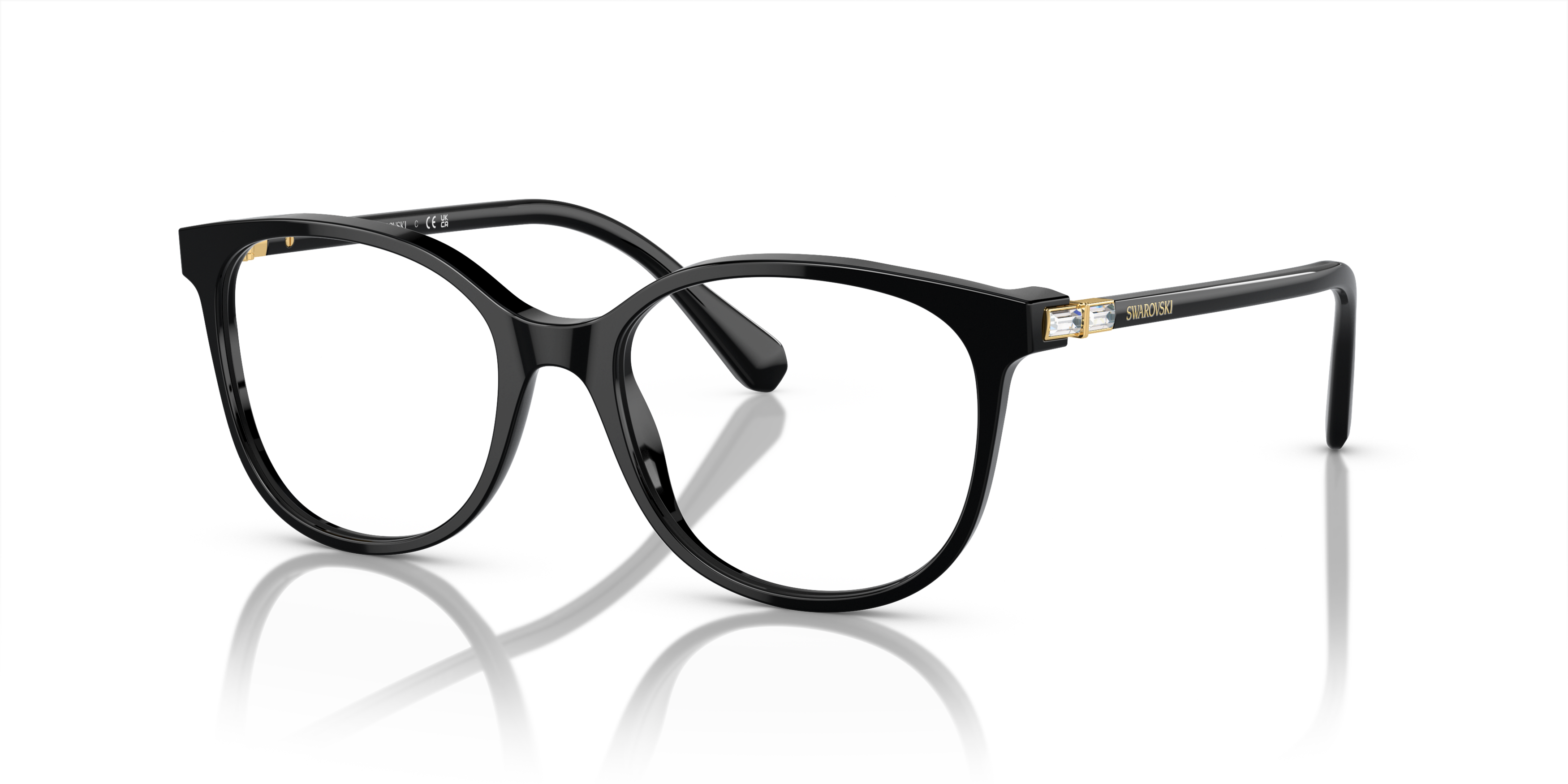Angle_Left01 Swarovski SK 2002 Glasses Transparent / Black