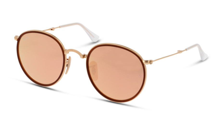 Angle_Left01 Ray-Ban Round Folding RB3517 001/Z2 Bruin / Goud