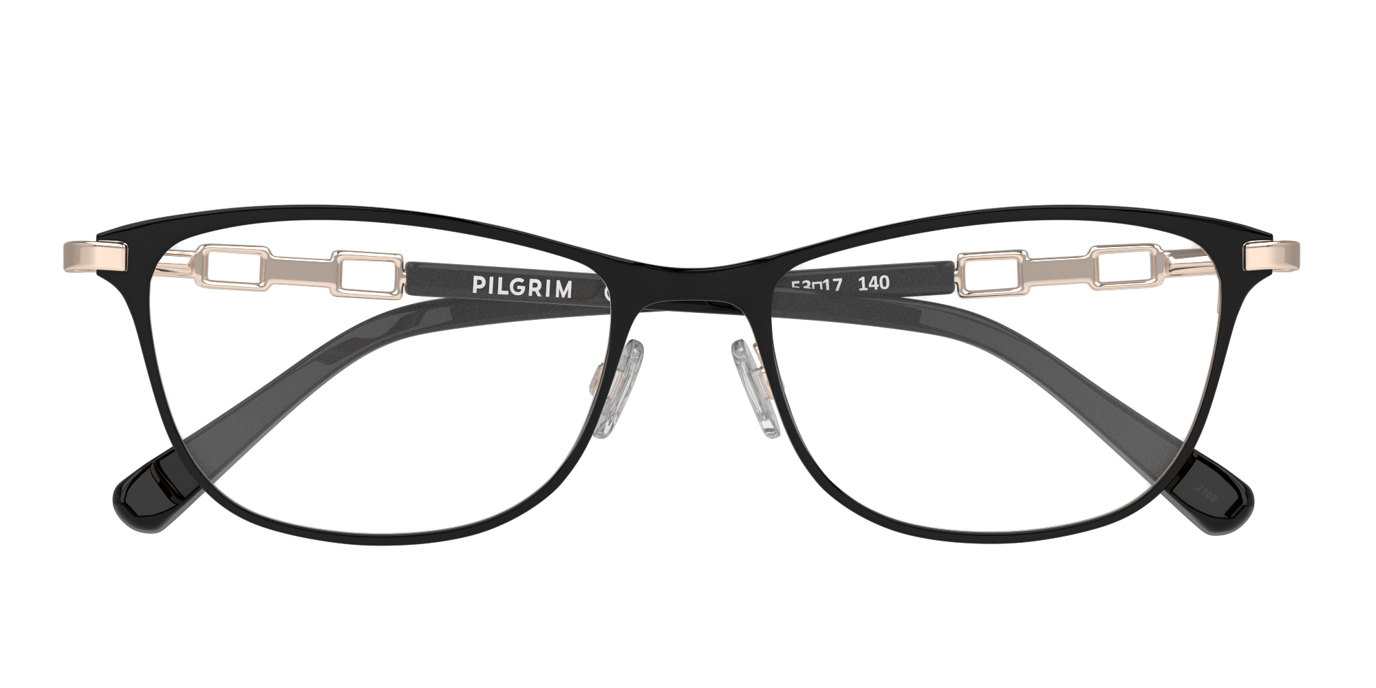 Folded Pilgrim PG2118 5317 Glasögonbåge Svart