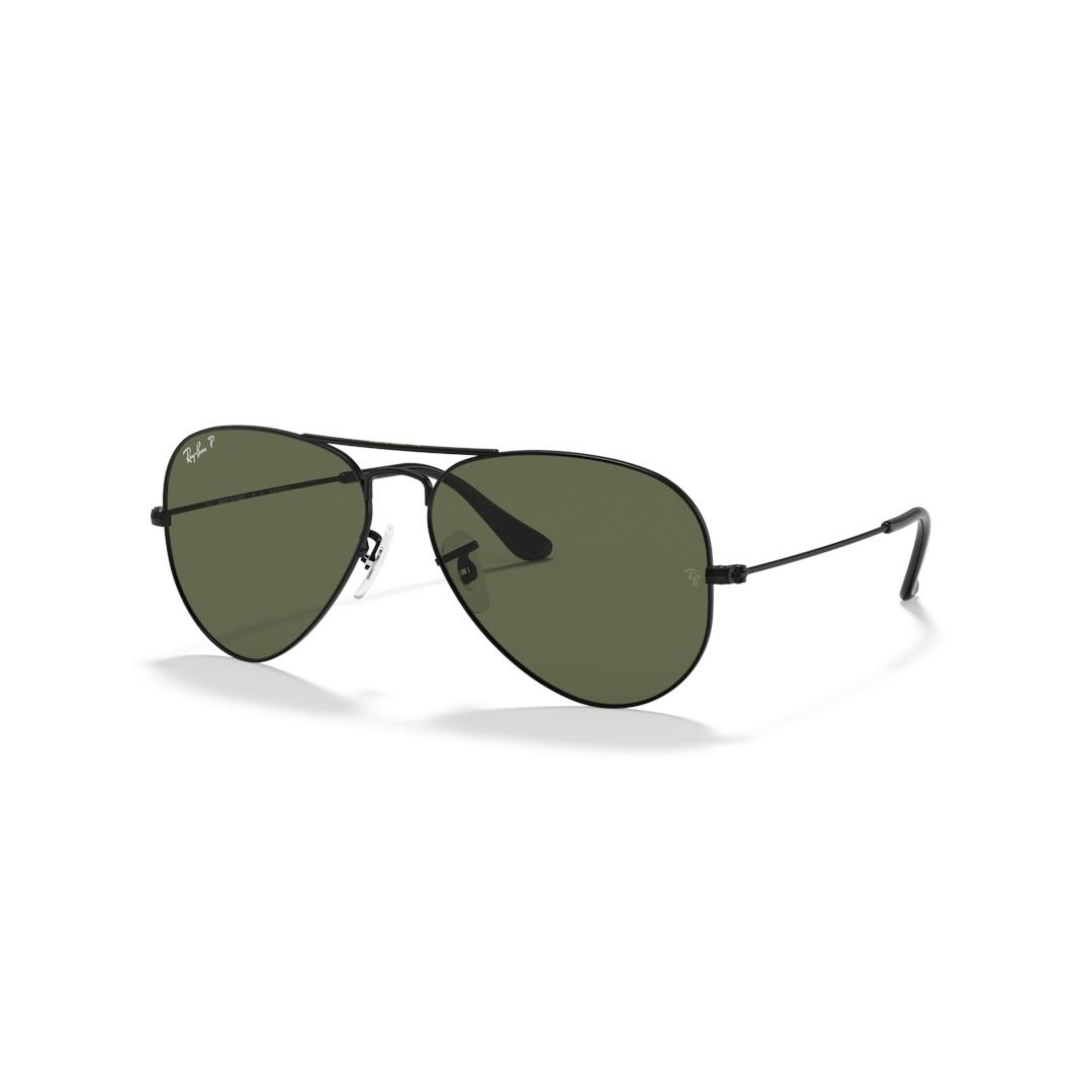 Ray-Ban Aviator RB3025 Lunettes de Soleil Homme - Noir - Possibilité de verres correcteurs - Adaptab