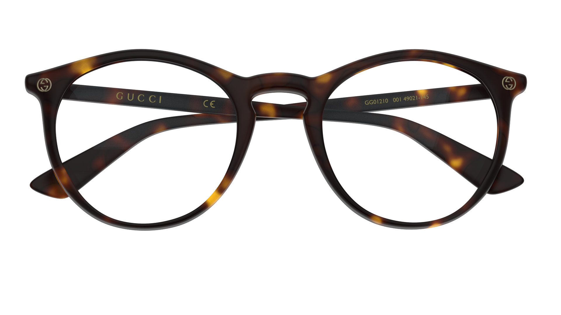 Folded Gucci GG 0121O (002) Glasses Transparent / Brown