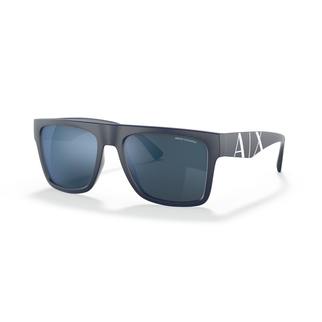 armani exchange ax4113s lunettes de soleil homme - rectangle bleu