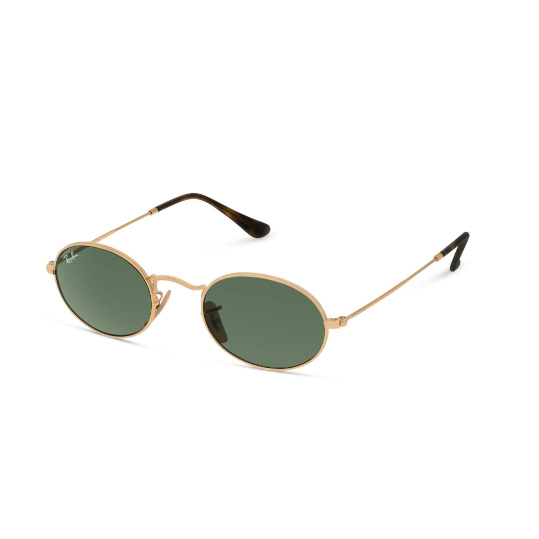 Ray-Ban Oval RB3547N Lunettes de Soleil - Doré - Possibilité de verres correcteurs - Adaptable à la