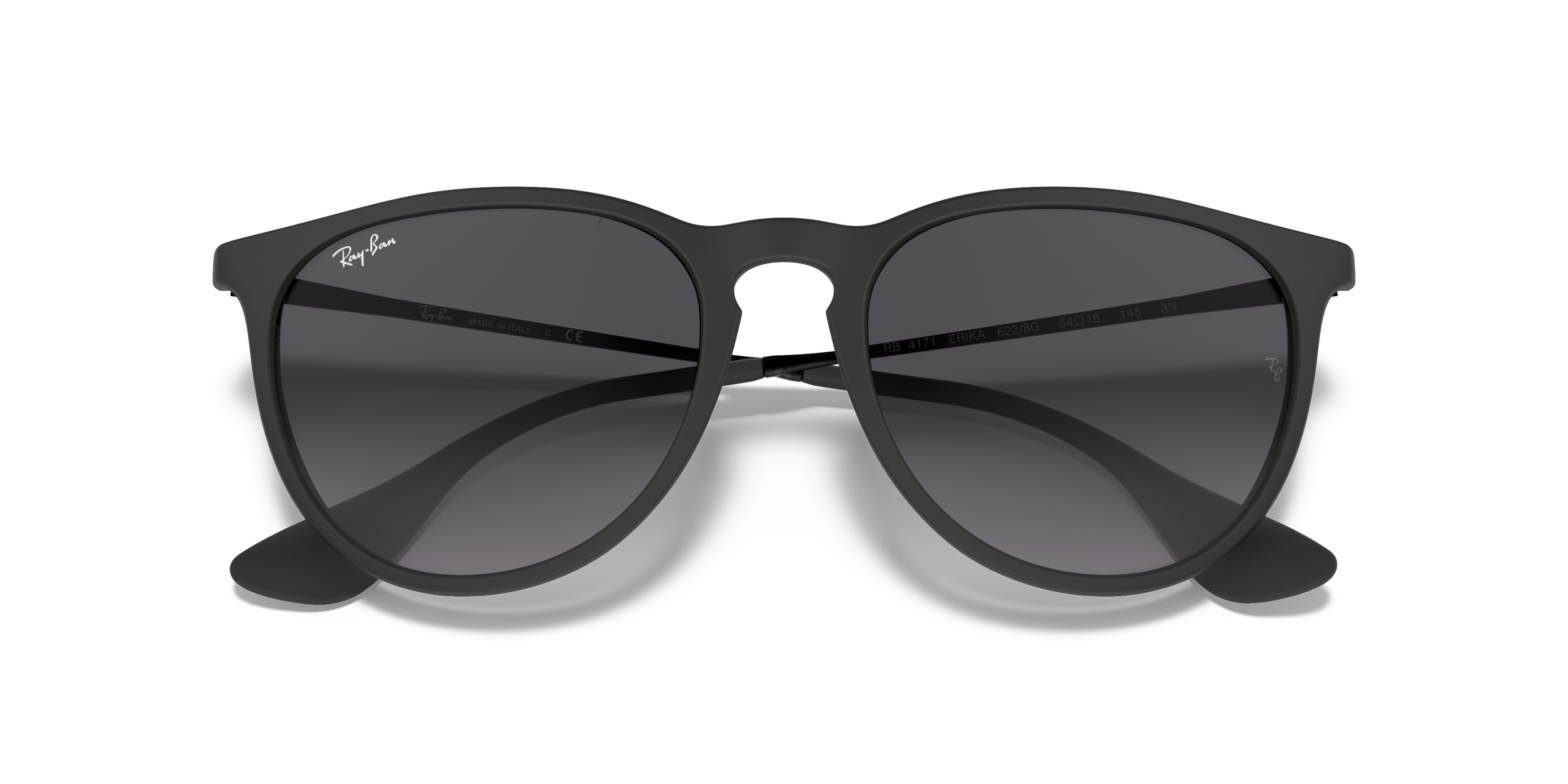 Folded Ray-Ban Erika RB 4171 Sunglasses Grey / Black