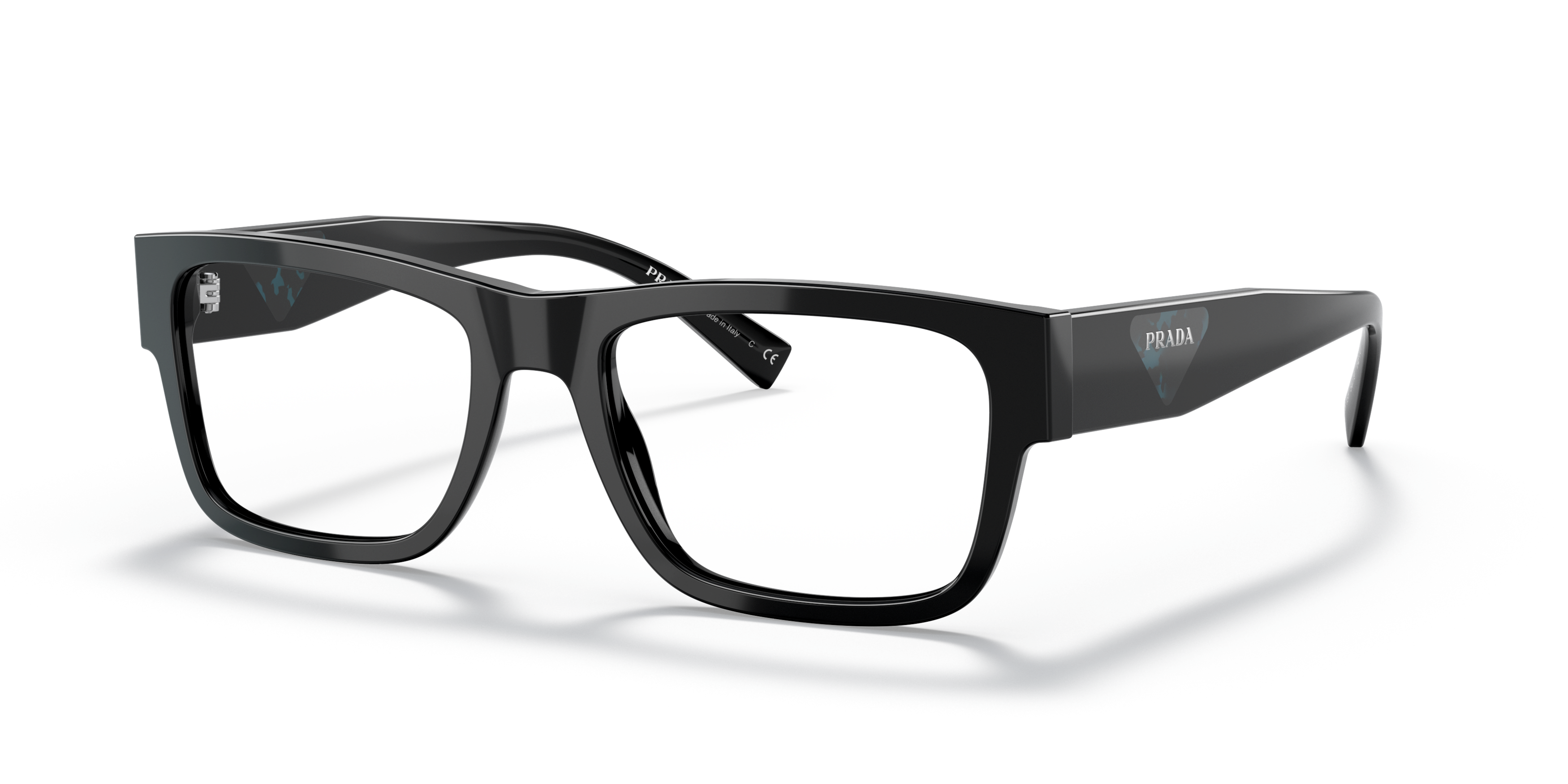 Angle_Left01 Prada PR 15YV (1AB1O1) Glasses Transparent / Black