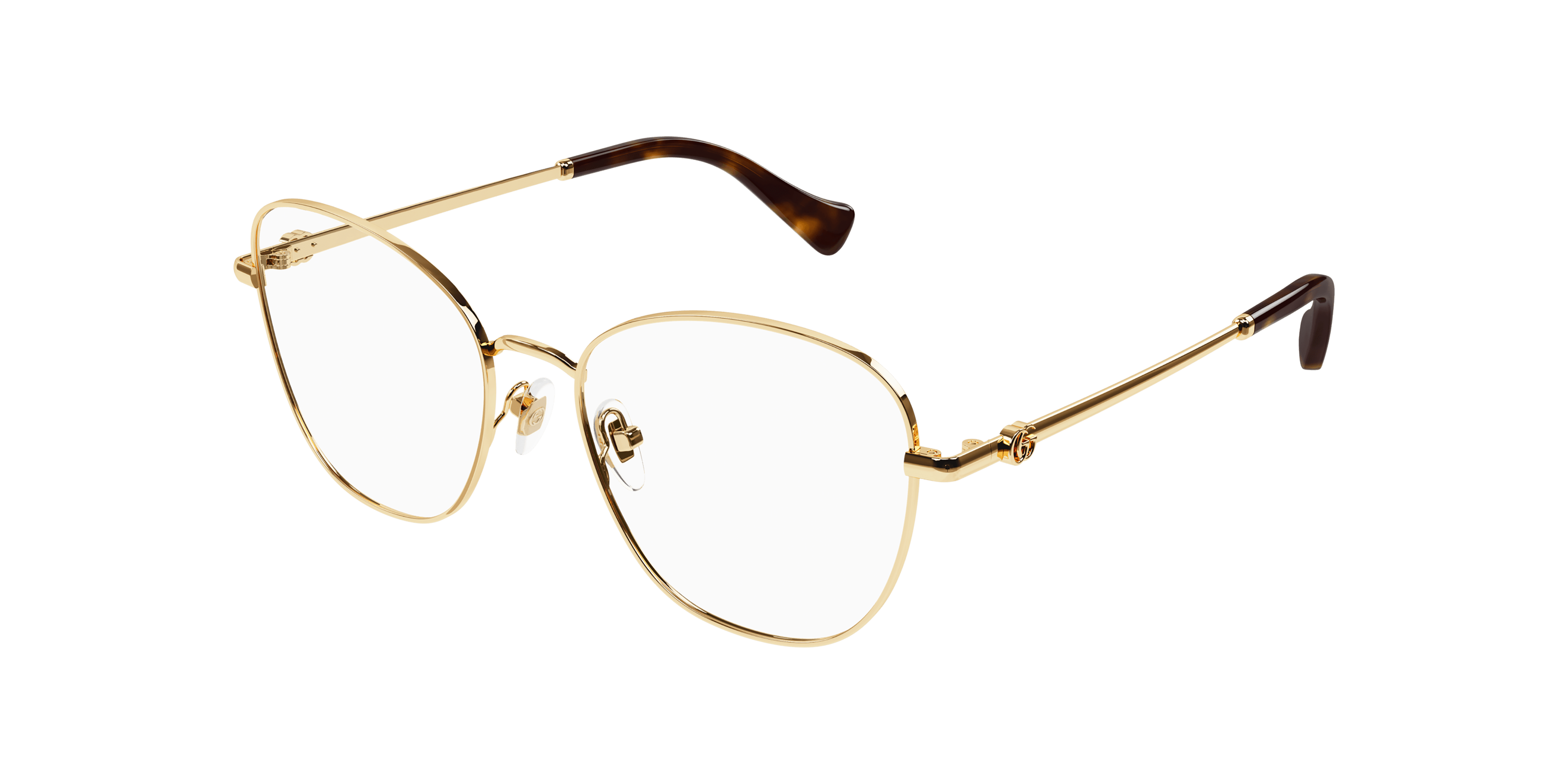 Angle_Left01 Gucci GG 1418O Glasses Transparent / Gold
