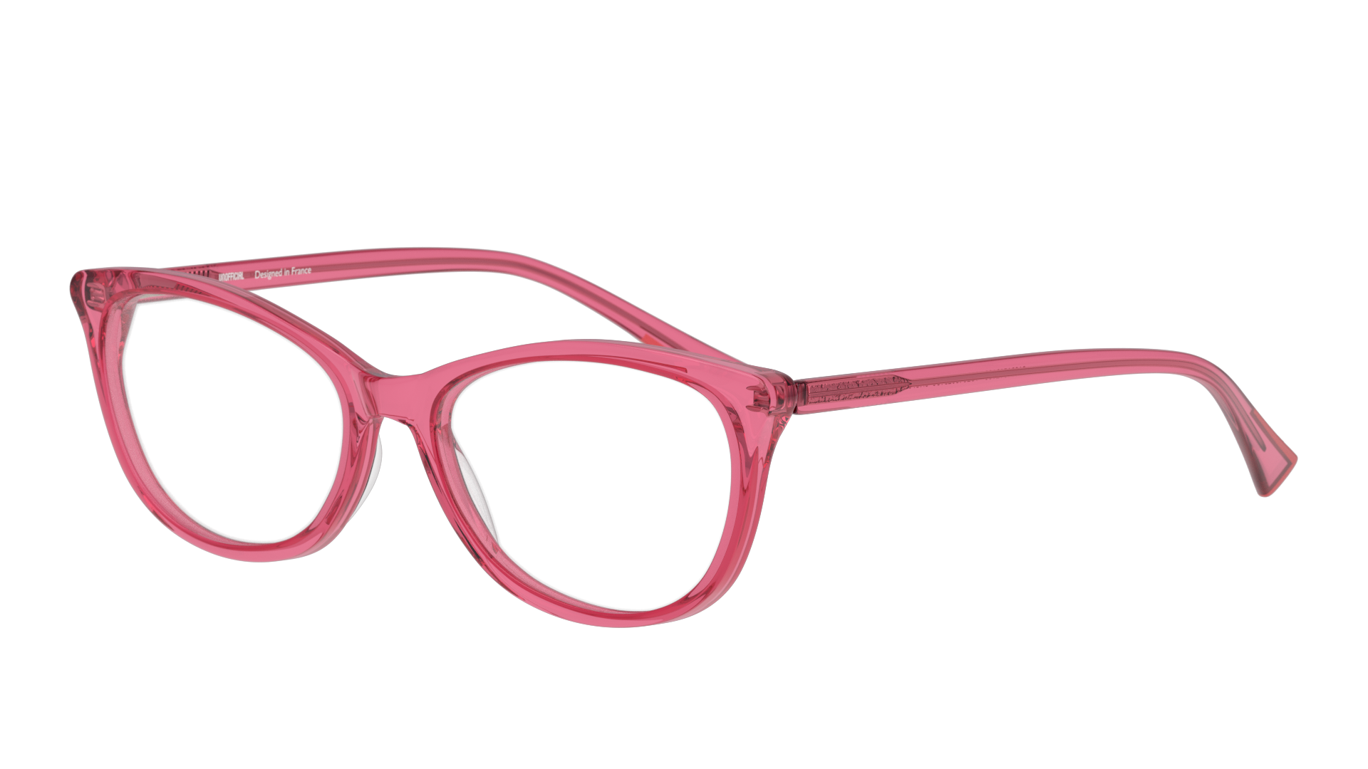 Angle_Left01 Unofficial UNOF0003 (PT00) Glasses Transparent / Transparent, Pink