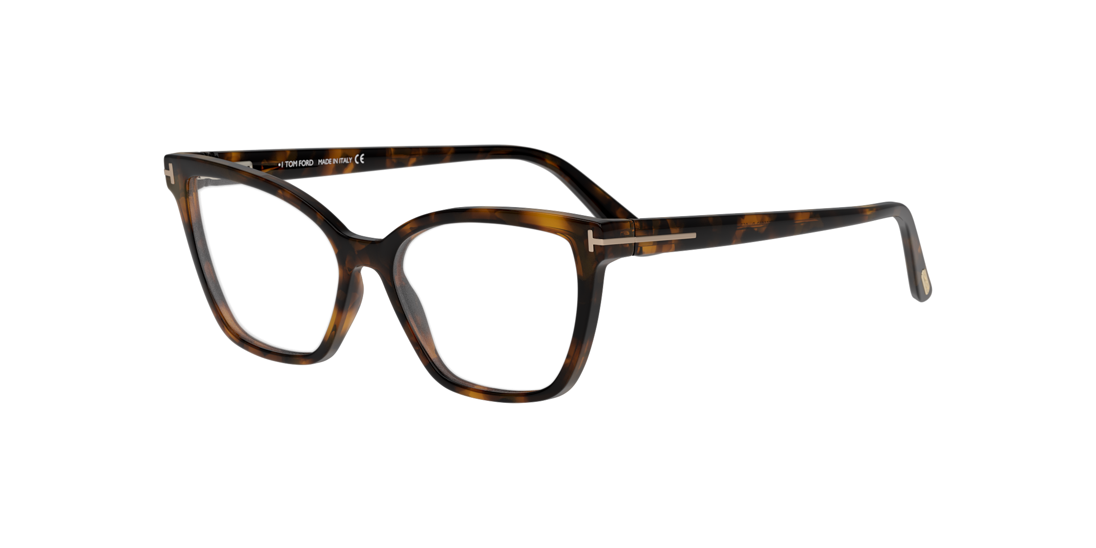 Angle_Left01 Tom Ford FT 5812-B (052) Glasses Transparent / Havana