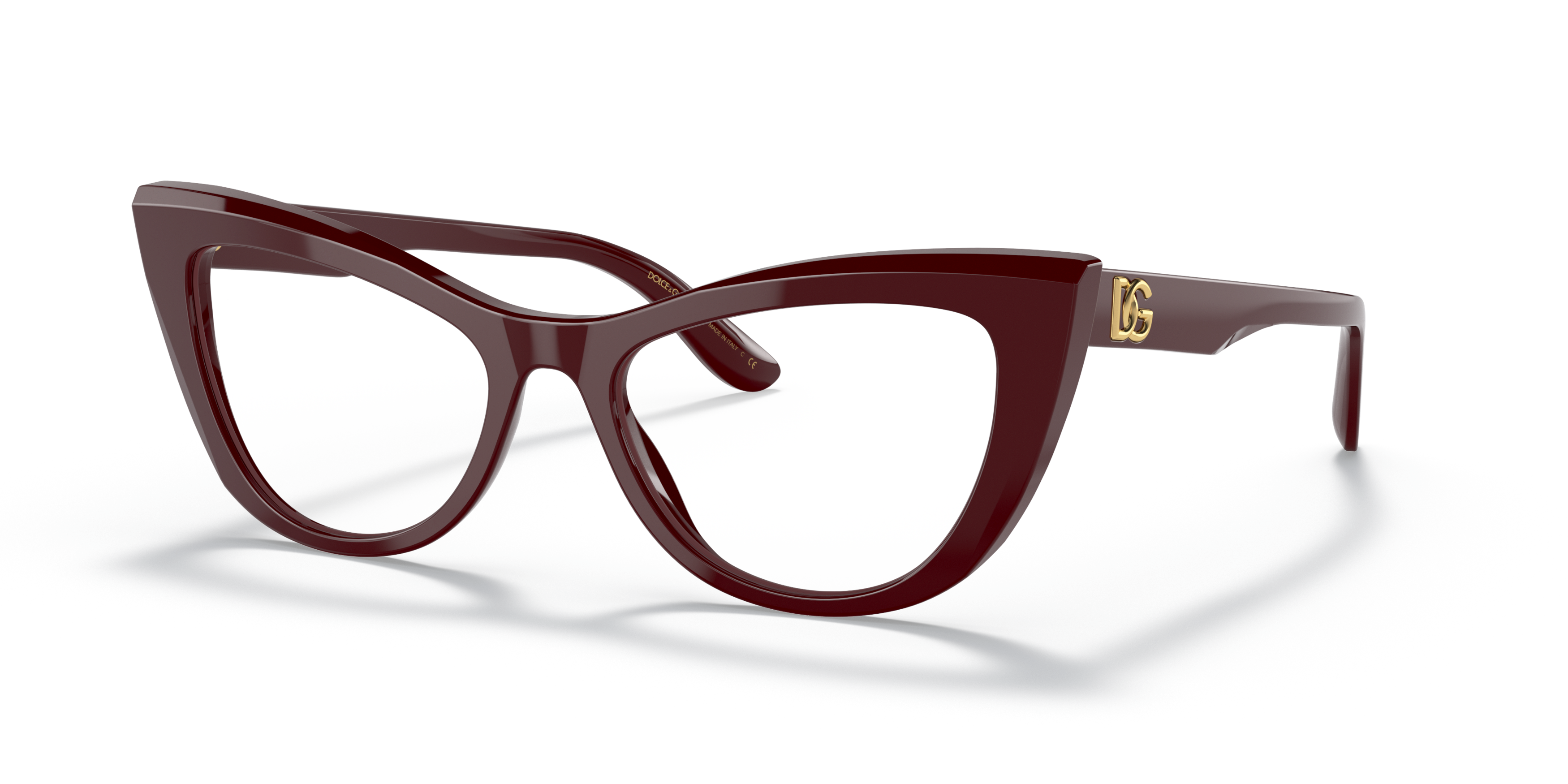 Angle_Left01 Dolce & Gabbana DG 3354 Glasses Transparent / Red
