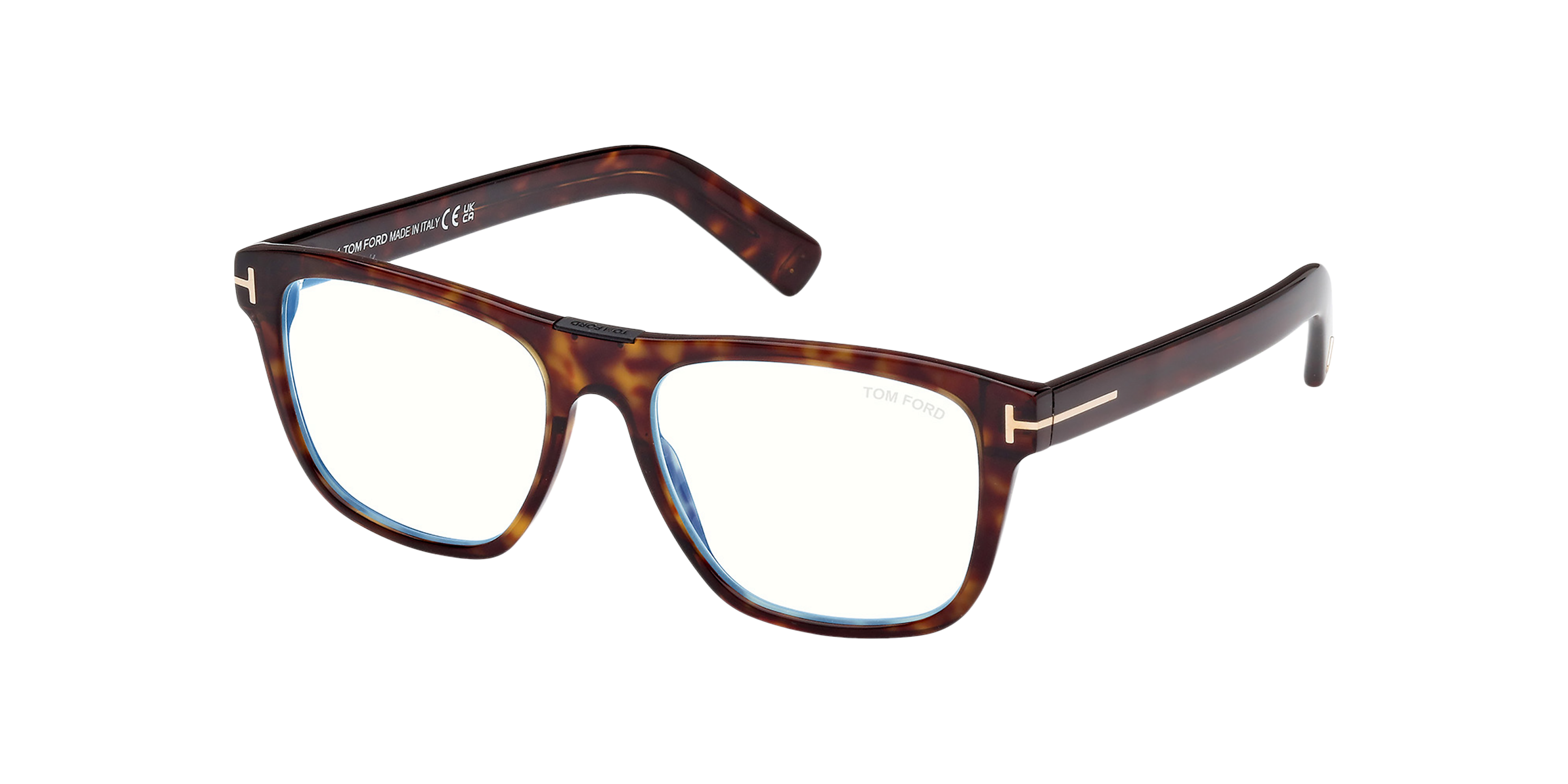 Angle_Left01 Tom Ford FT 5902-B Glasses Transparent / Havana