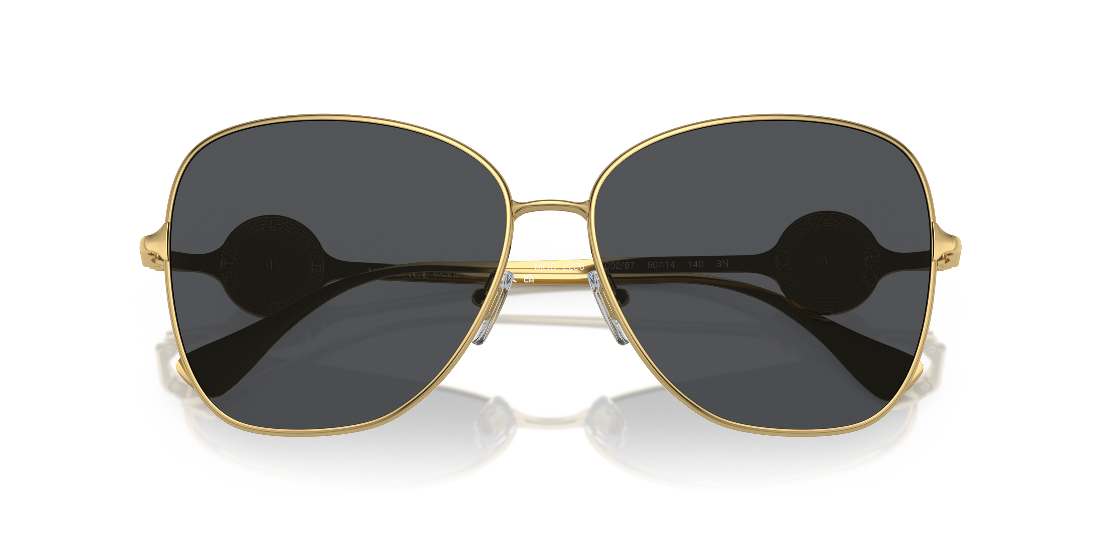 Folded Versace VE 2256 Sunglasses Grey / Gold