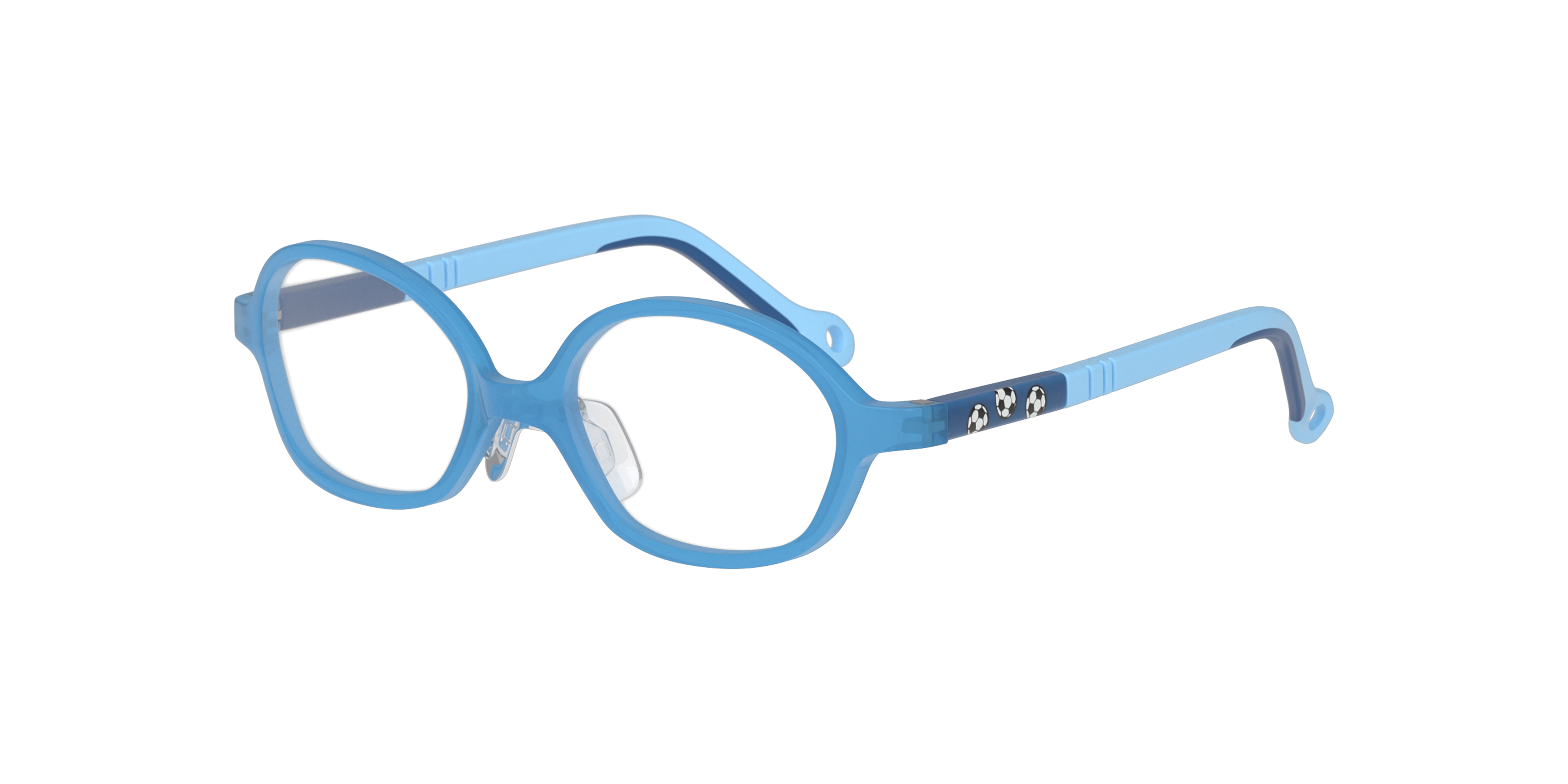 Angle_Left01 Vision Express POO03 Children's Glasses Transparent / Blue