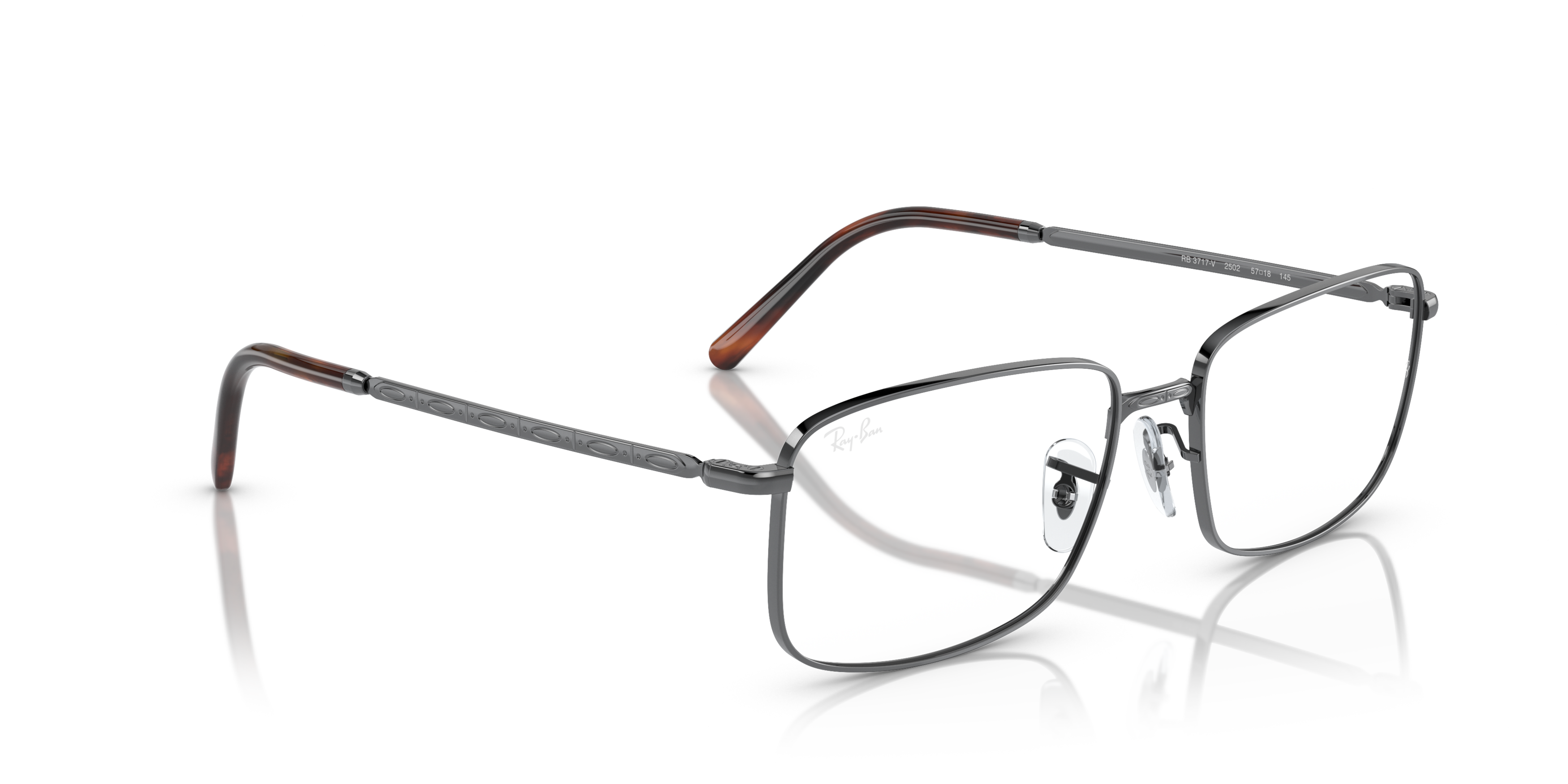Angle_Right01 Ray-Ban RX 3717V Glasses Transparent / Grey