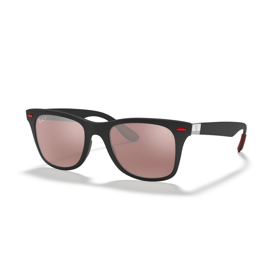 Ray-Ban Scuderia Ferrari Collection 0RB4195M Solbriller - Firkantede Sort Spejlede Linser