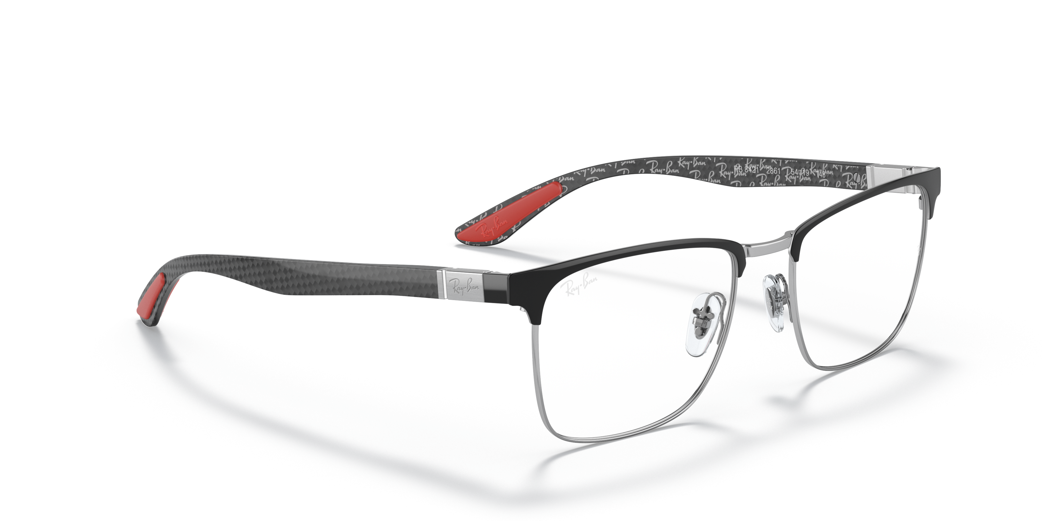 Angle_Right01 RAY-BAN RX8421 2861 Noir, Argent