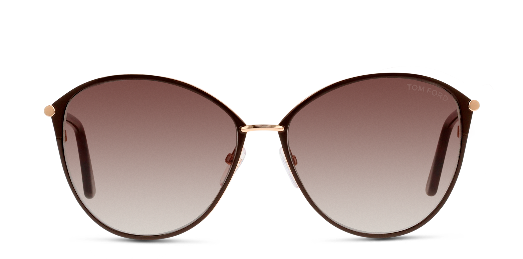 Front Tom Ford Penelope FT 320 Sunglasses Brown / Brown