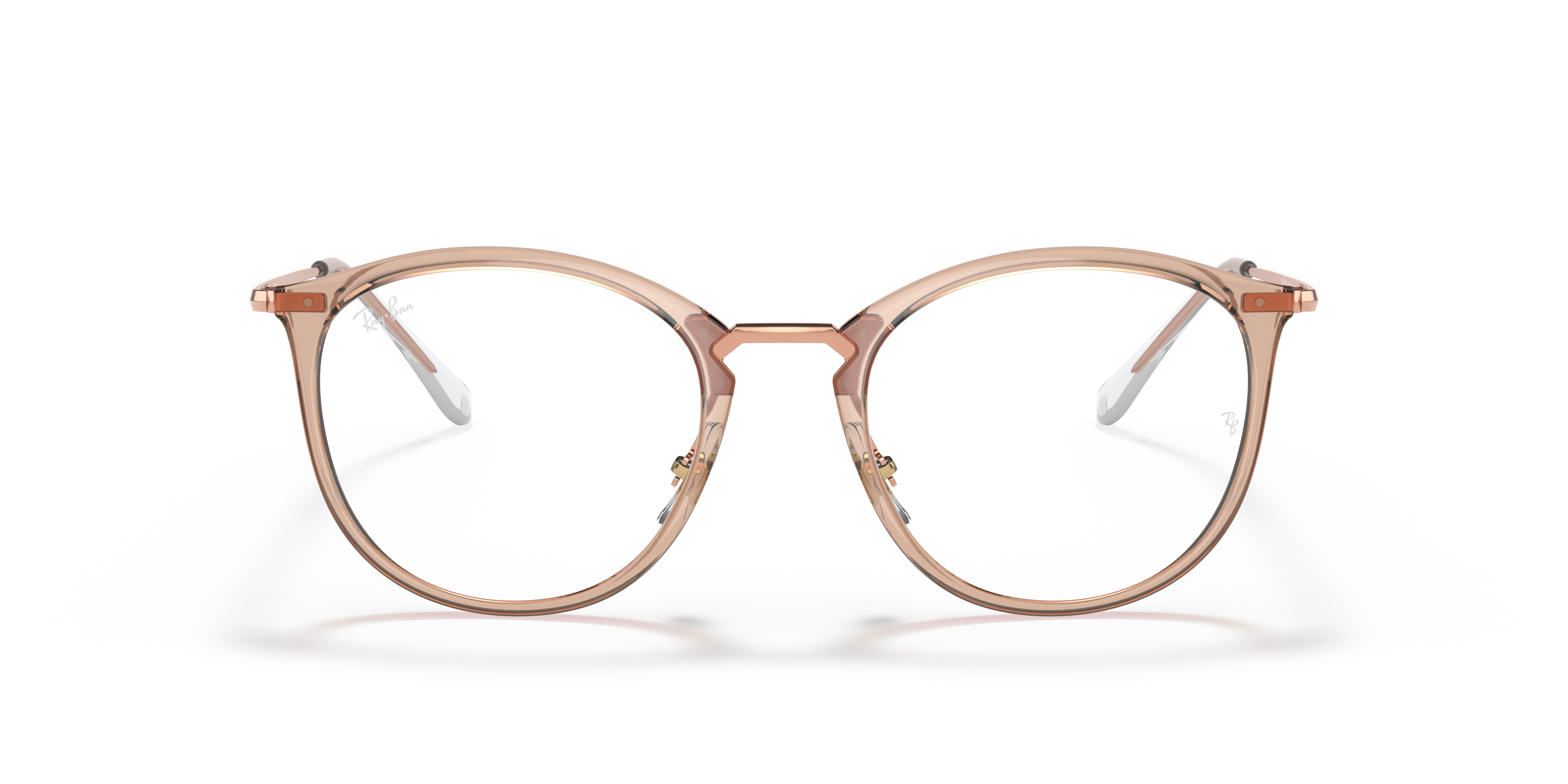 Front Ray-Ban RX 7140 Glasses Transparent / Gold