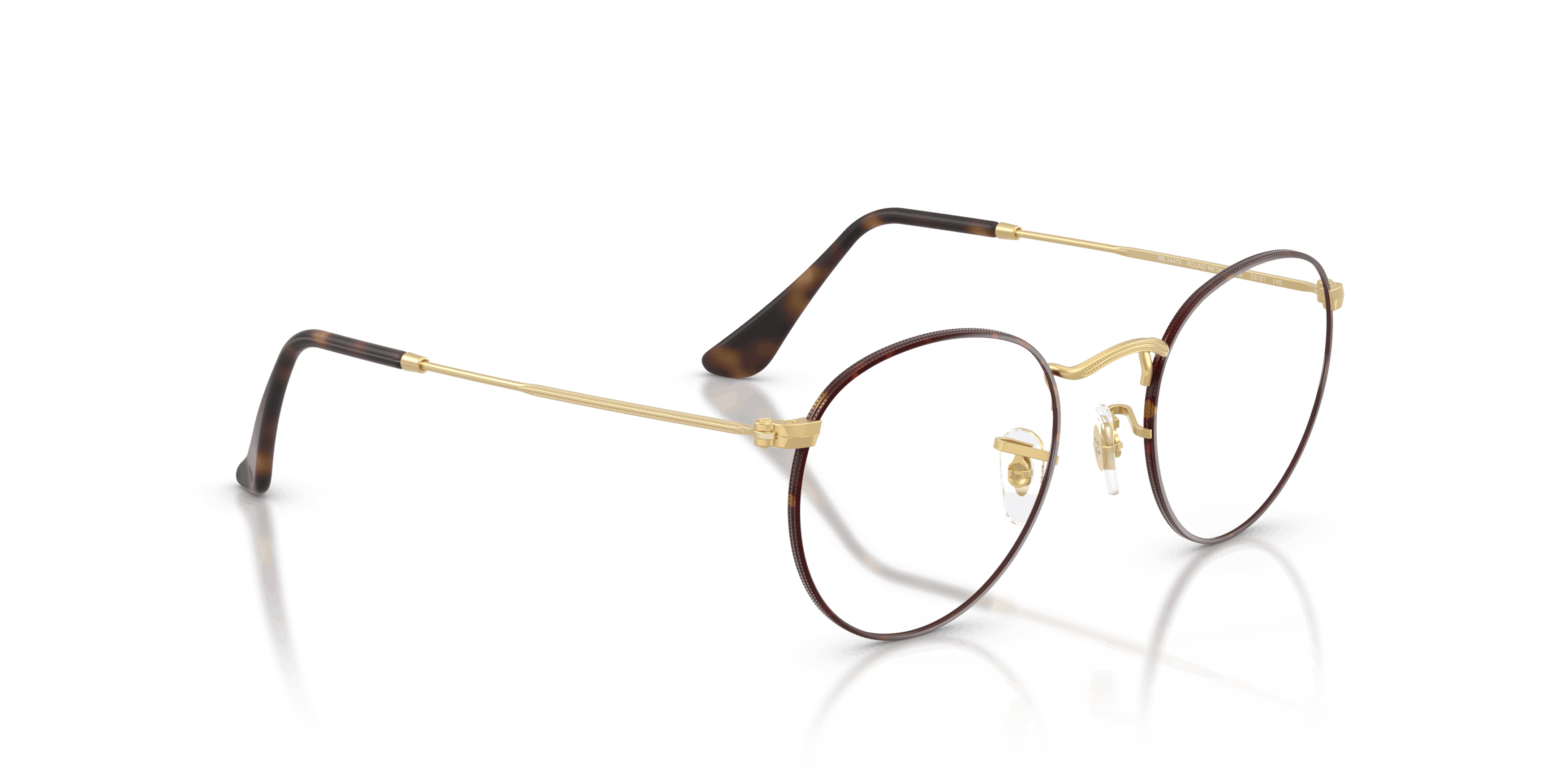 Angle_Right01, Ray-Ban Round Metal RX 3447V Glasses