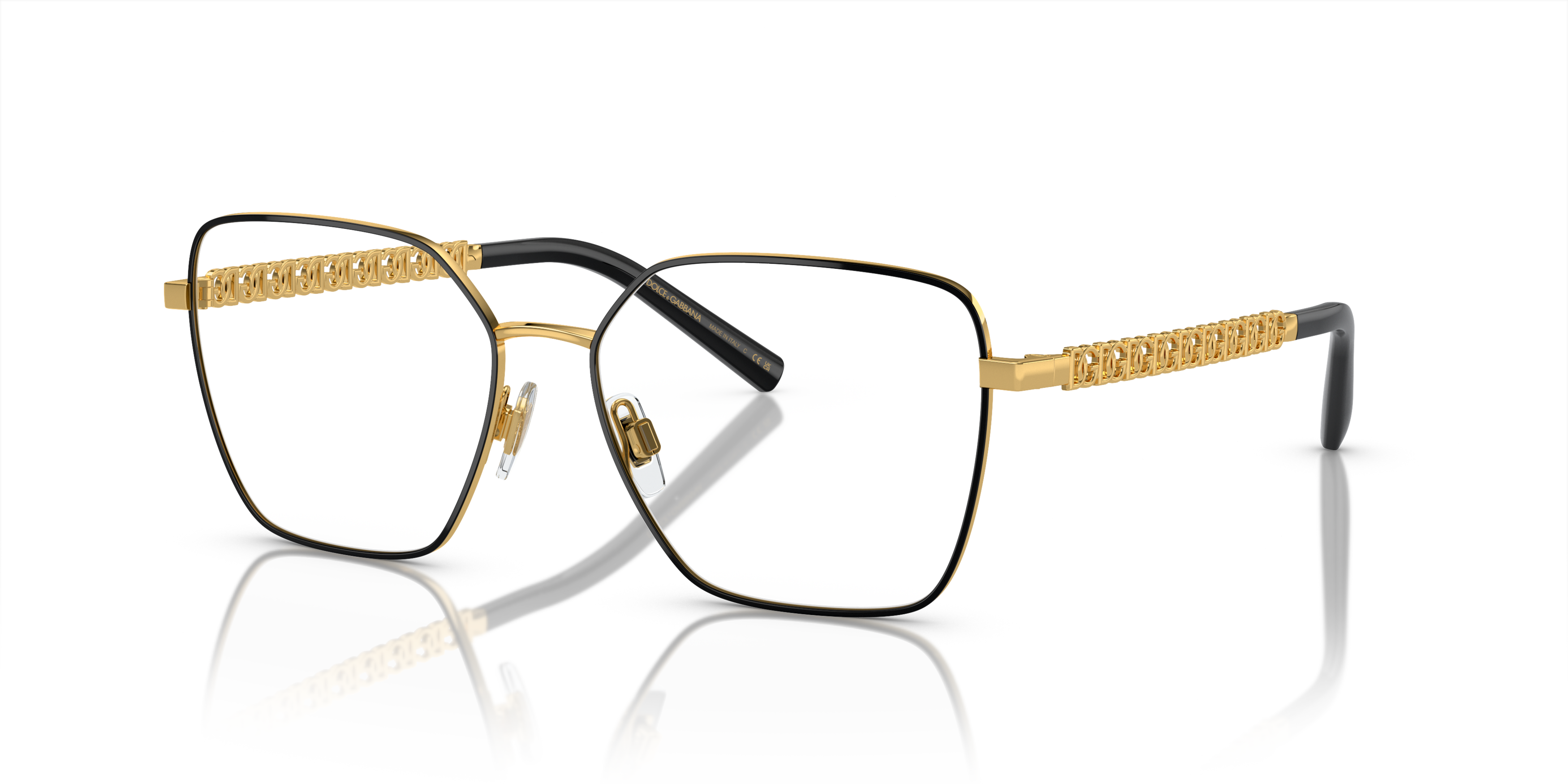 Angle_Left01 Dolce & Gabbana DG 1351 (1334) Glasses Transparent / Gold