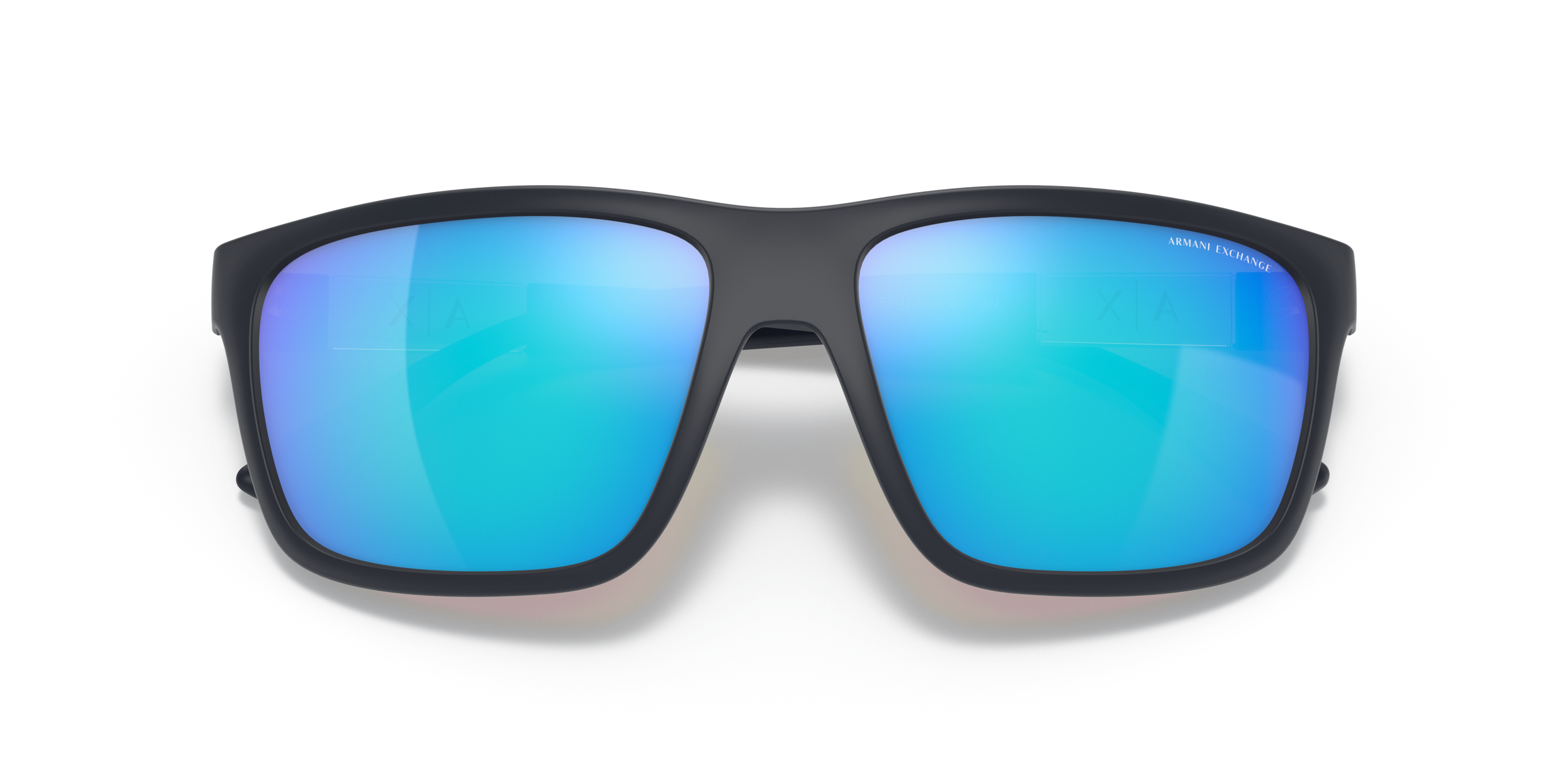 Folded Armani Exchange AX 4121S Sunglasses Blue / Blue