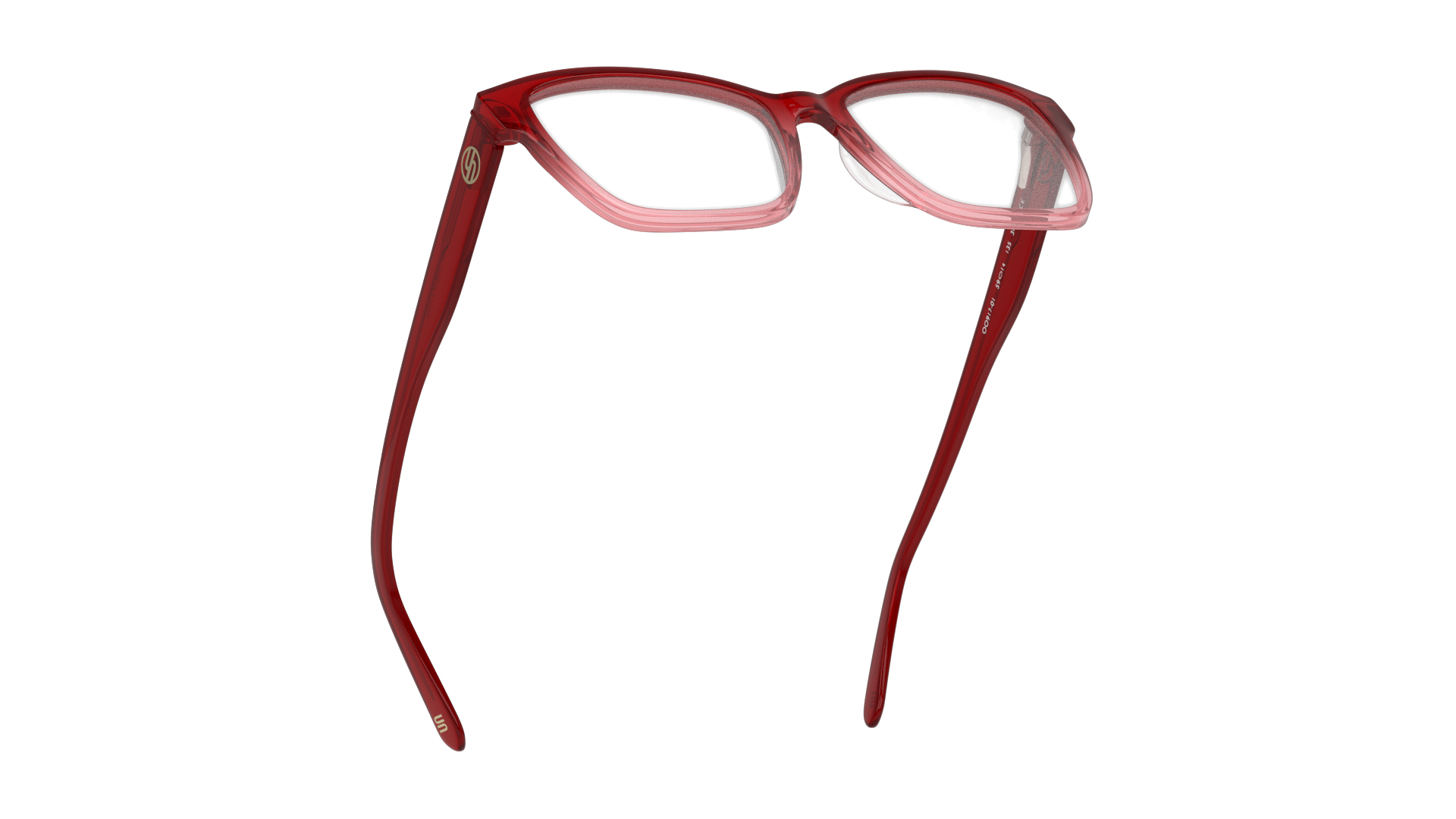 Bottom_Up Unofficial UNOF0361 (UU00) Glasses Transparent / Burgundy