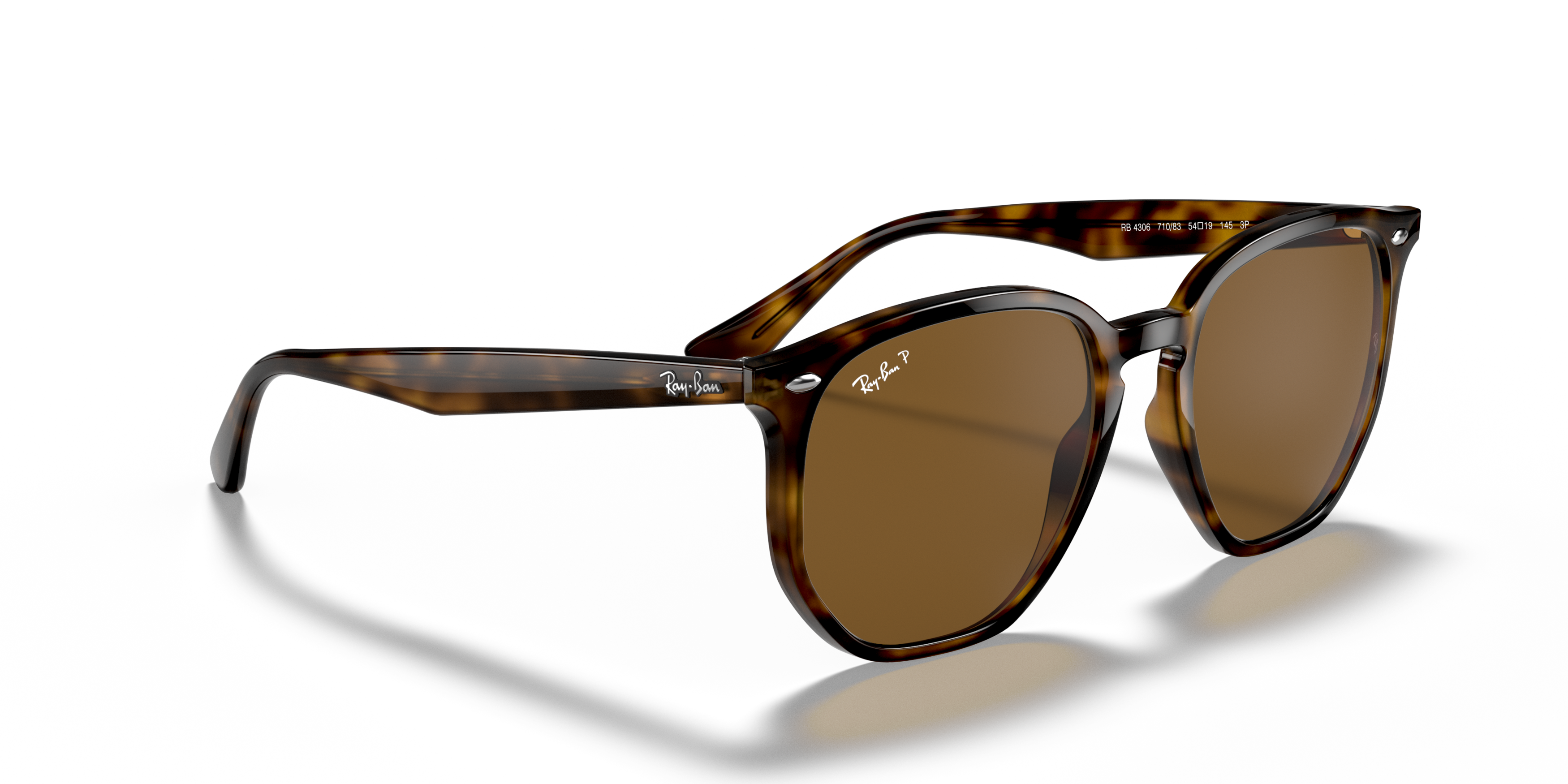 Angle_Right01 Ray-Ban RB 4306 (710/83) Sunglasses Brown / Transparent, Tortoise Shell