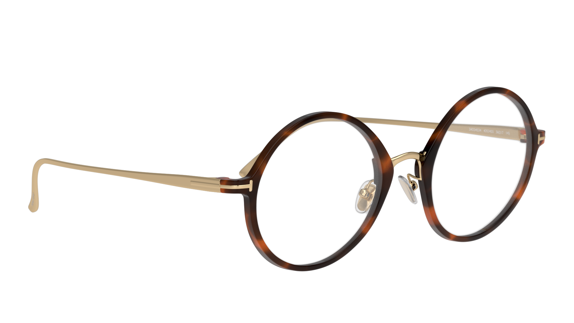 Angle_Right01 Tom Ford FT 5703-B (053) Glasses Transparent / Tortoise Shell