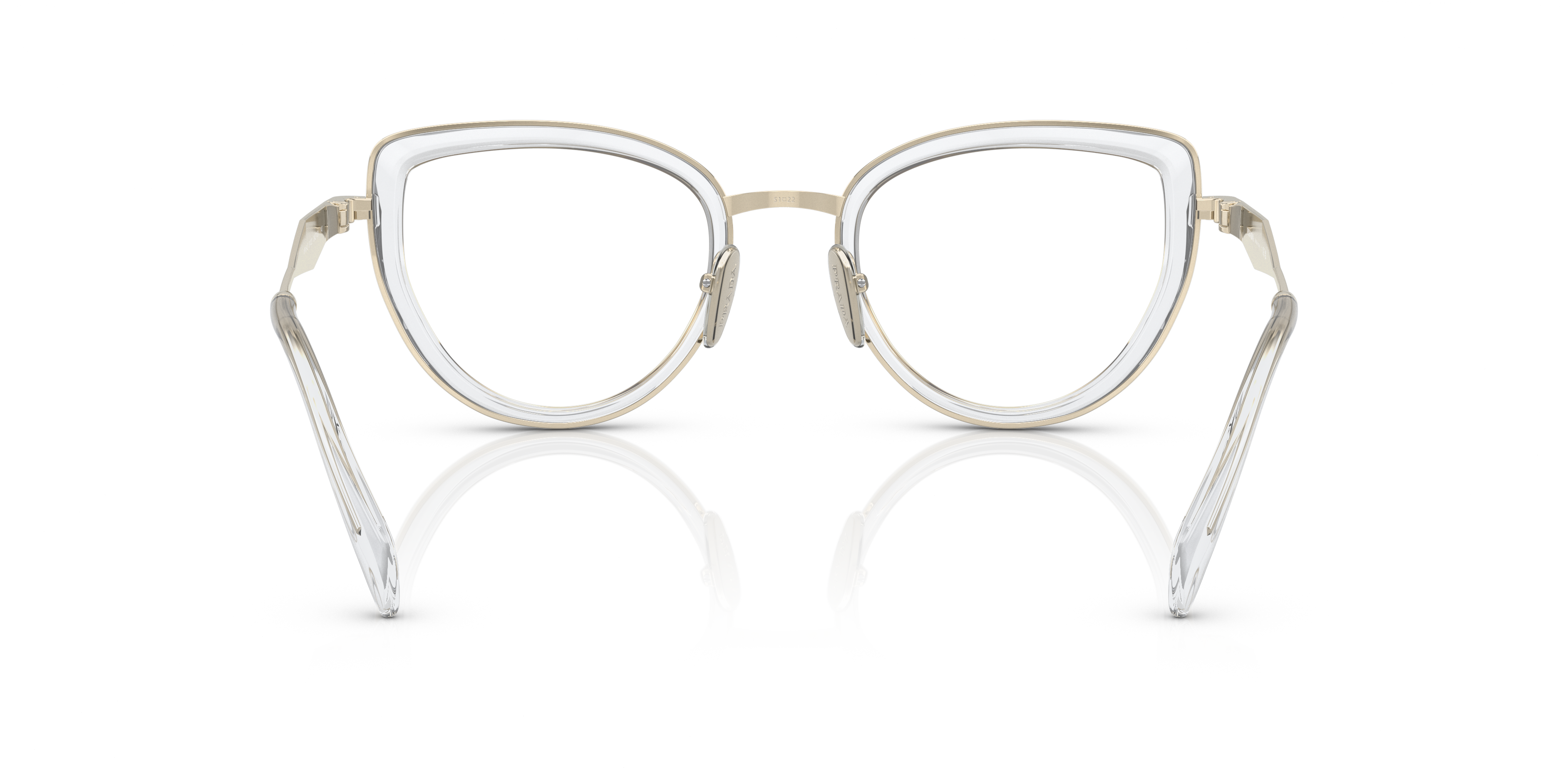 Detail02 Prada PR 54ZV Glasses Transparent / Transparent, Clear