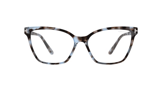 Tom Ford FT5812-B Glasses Transparent / Blue, Havana