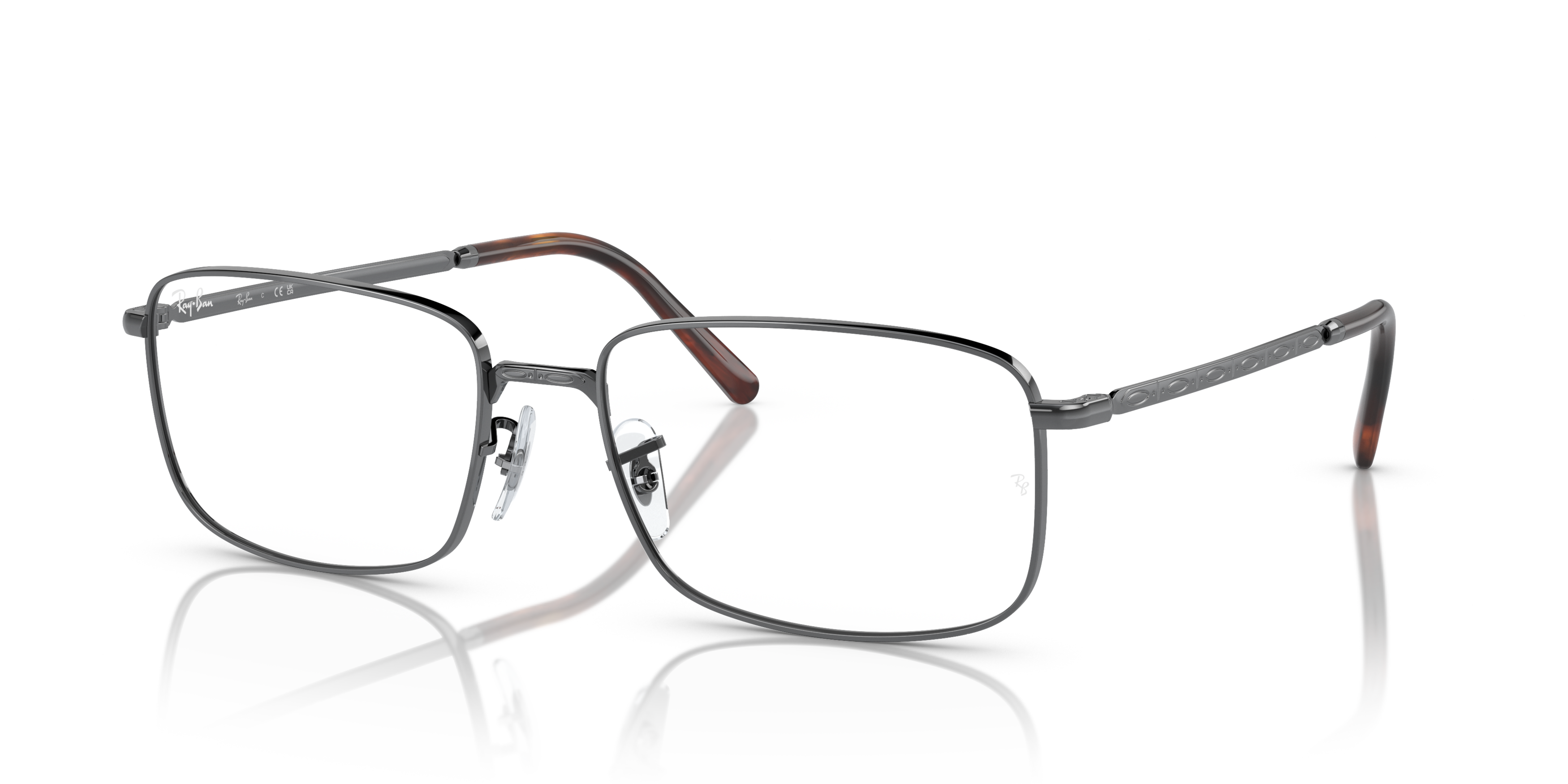 Angle_Left01 Ray-Ban RX 3717V Glasses Transparent / Grey