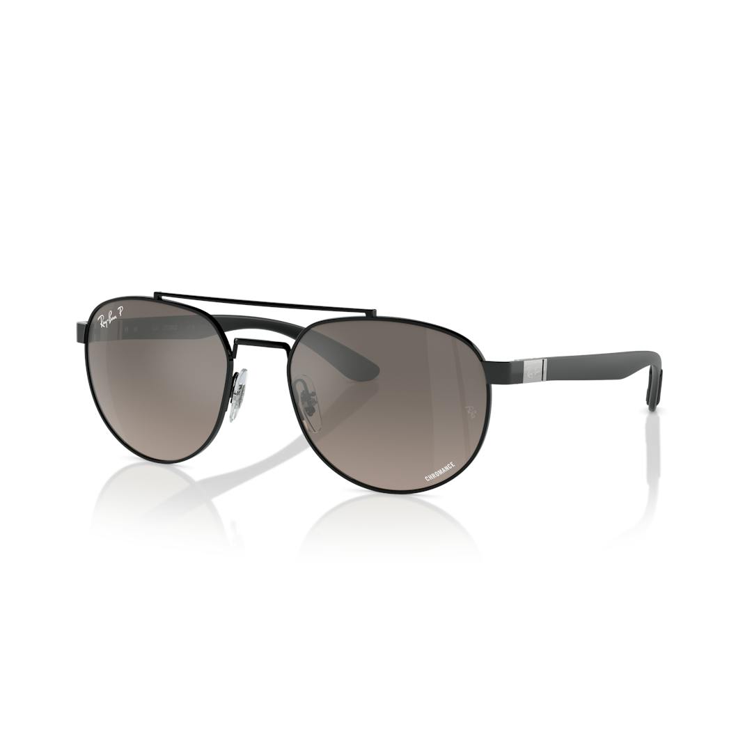 Ray-Ban Chromance 0RB3736CH Solbriller - Runde Sort Polariserede og Spejlvendte Linser