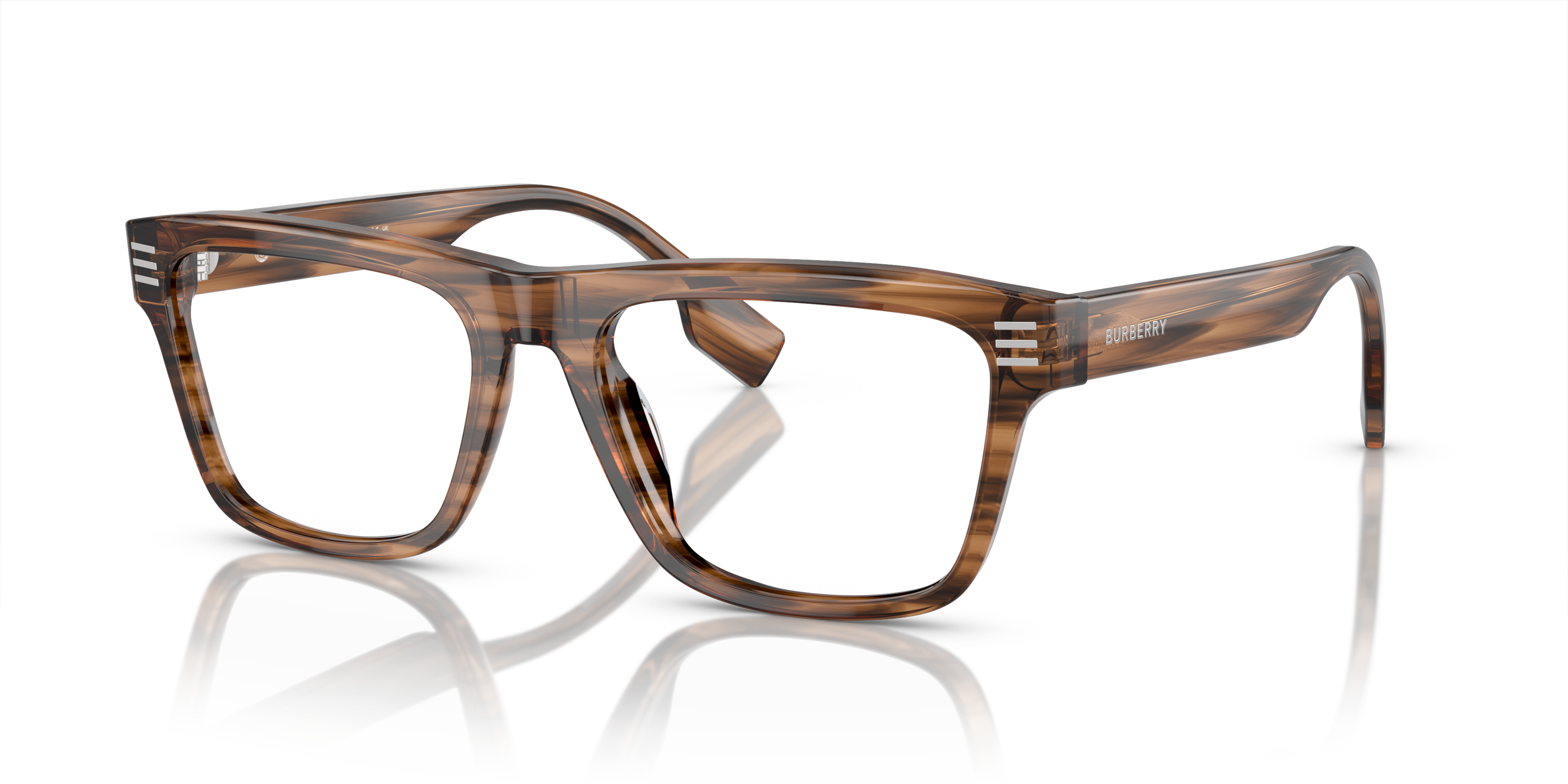 Angle_Left01 Burberry BE 2387 Glasses Transparent / Brown