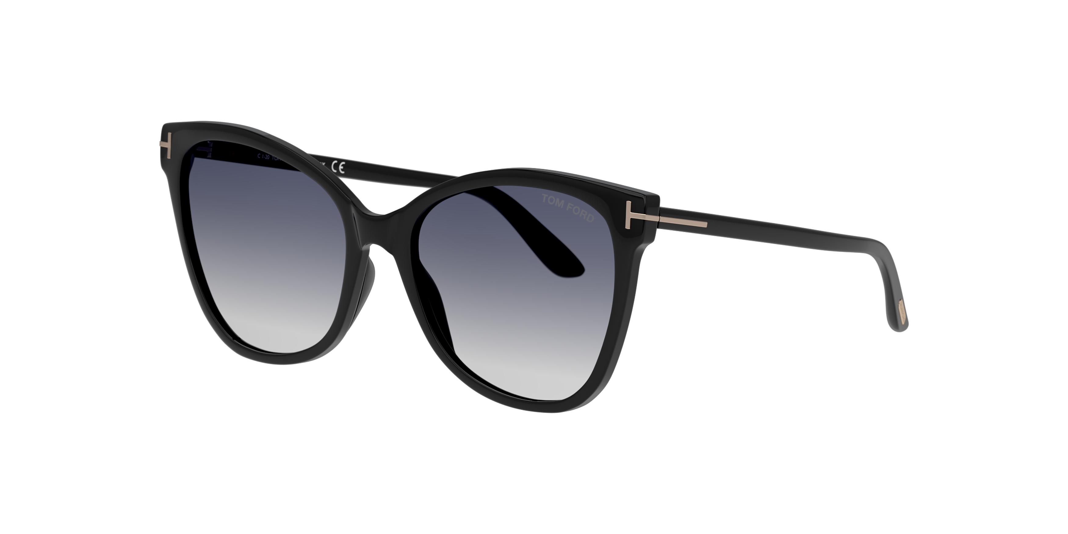 Angle_Left01 Tom Ford Ani FT0844 (01B) Sunglasses Grey / Black