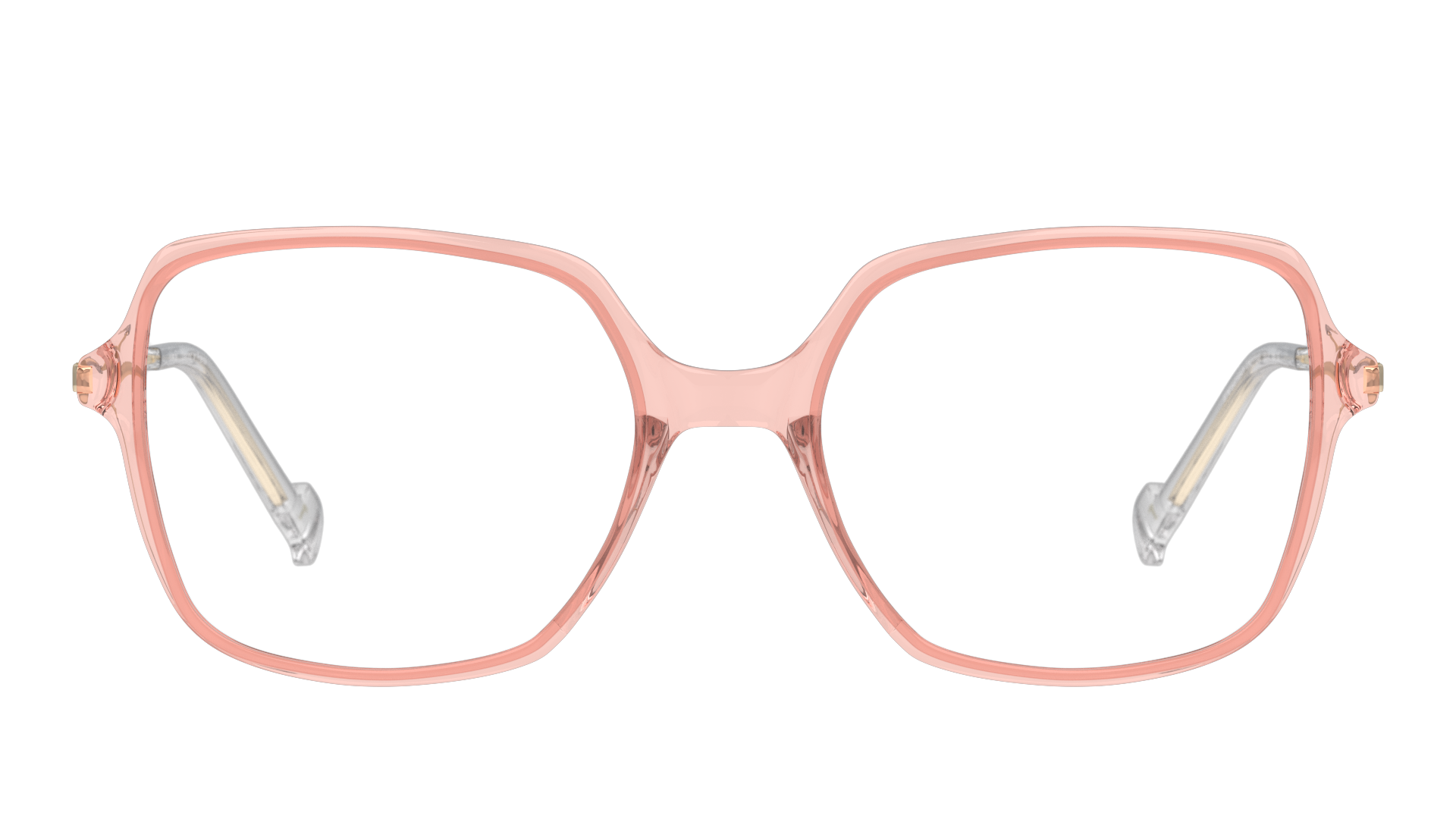 Front Unofficial Kids UNOT0048 (PD00) Children's Glasses Transparent / Pink
