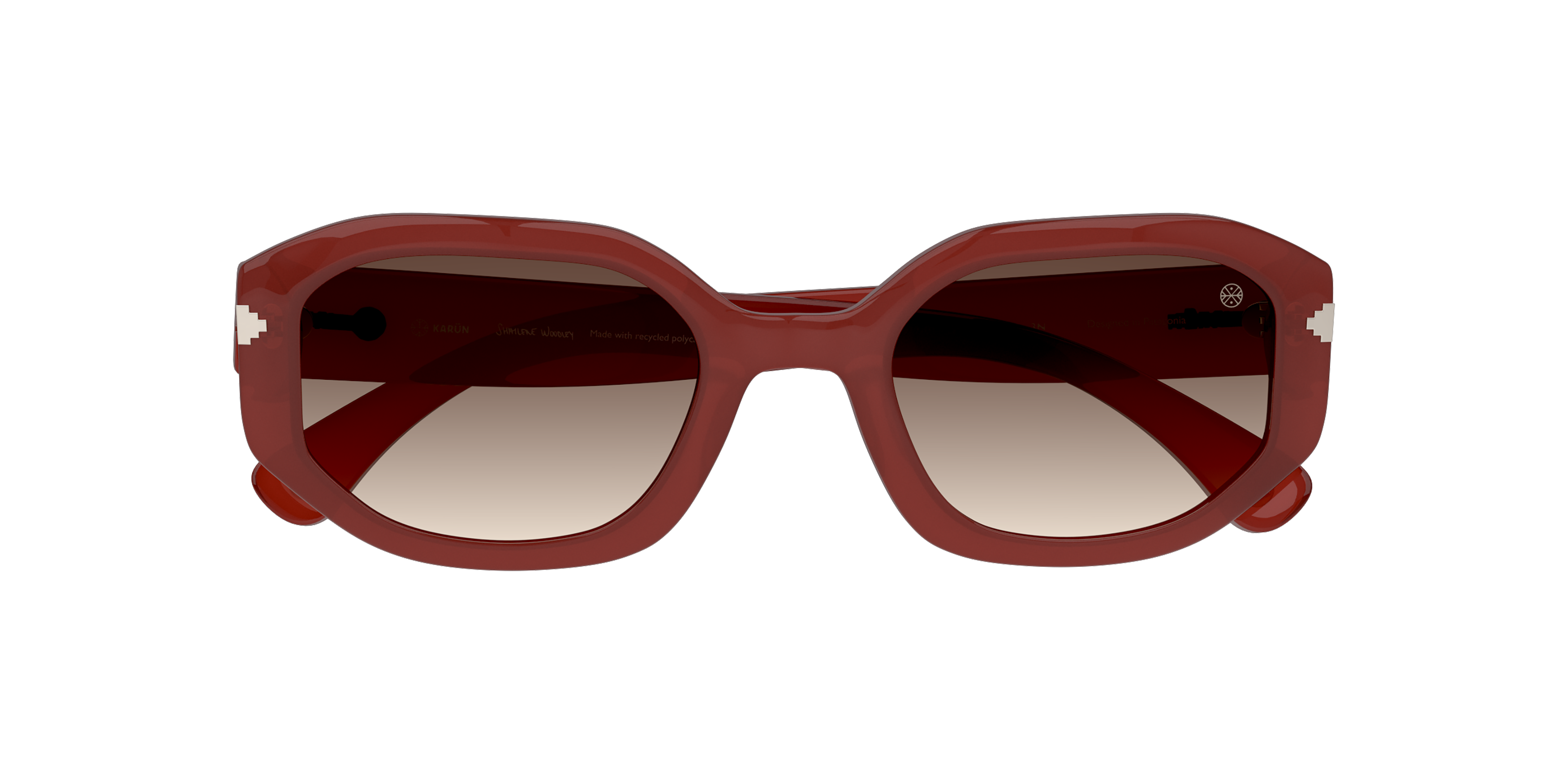 Folded Karun SW FS0184 (18-1443-PA) Sunglasses Brown / Red
