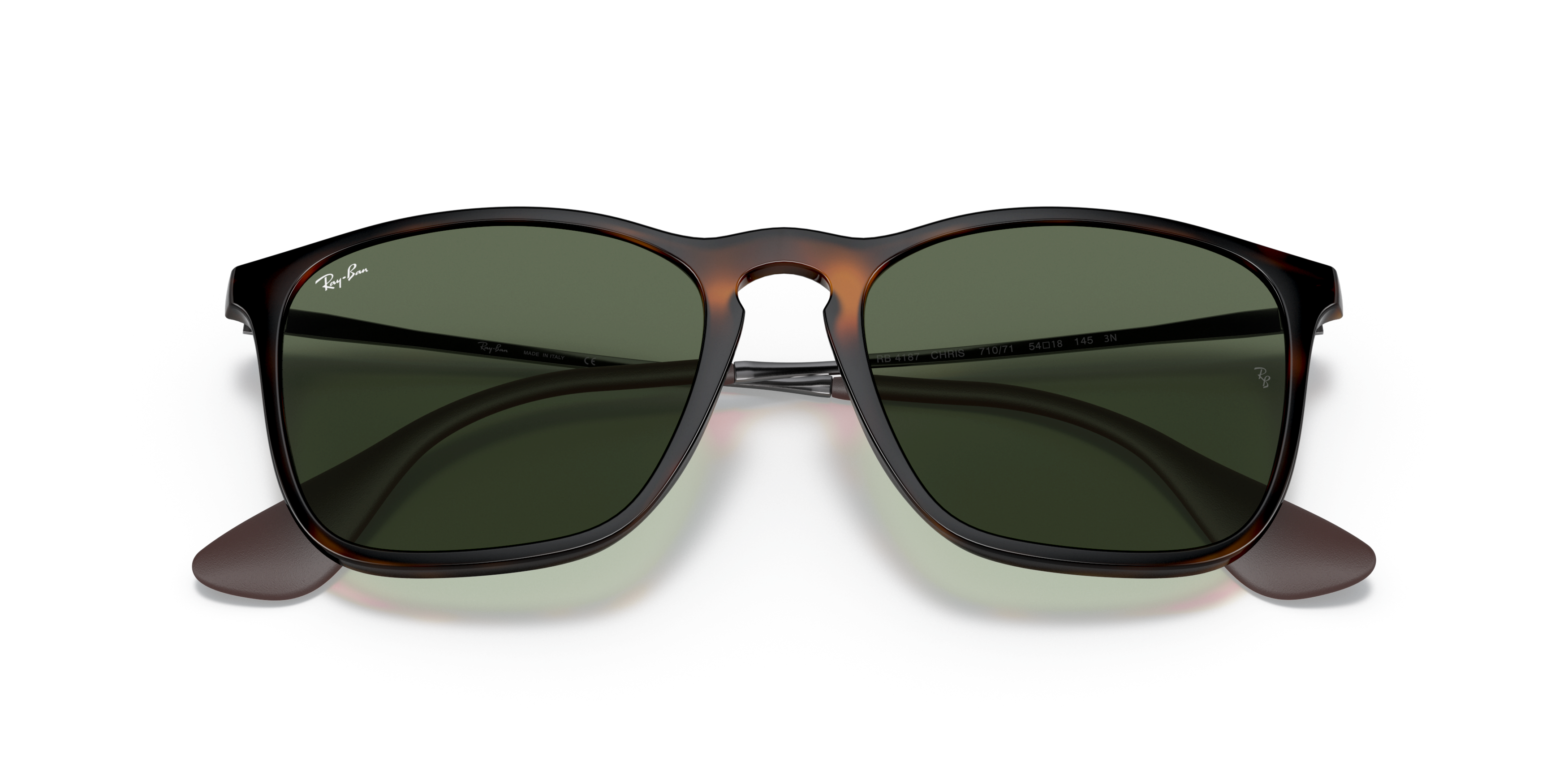 Folded Ray-Ban Chris RB 4187 Sunglasses Grey / Tortoise Shell