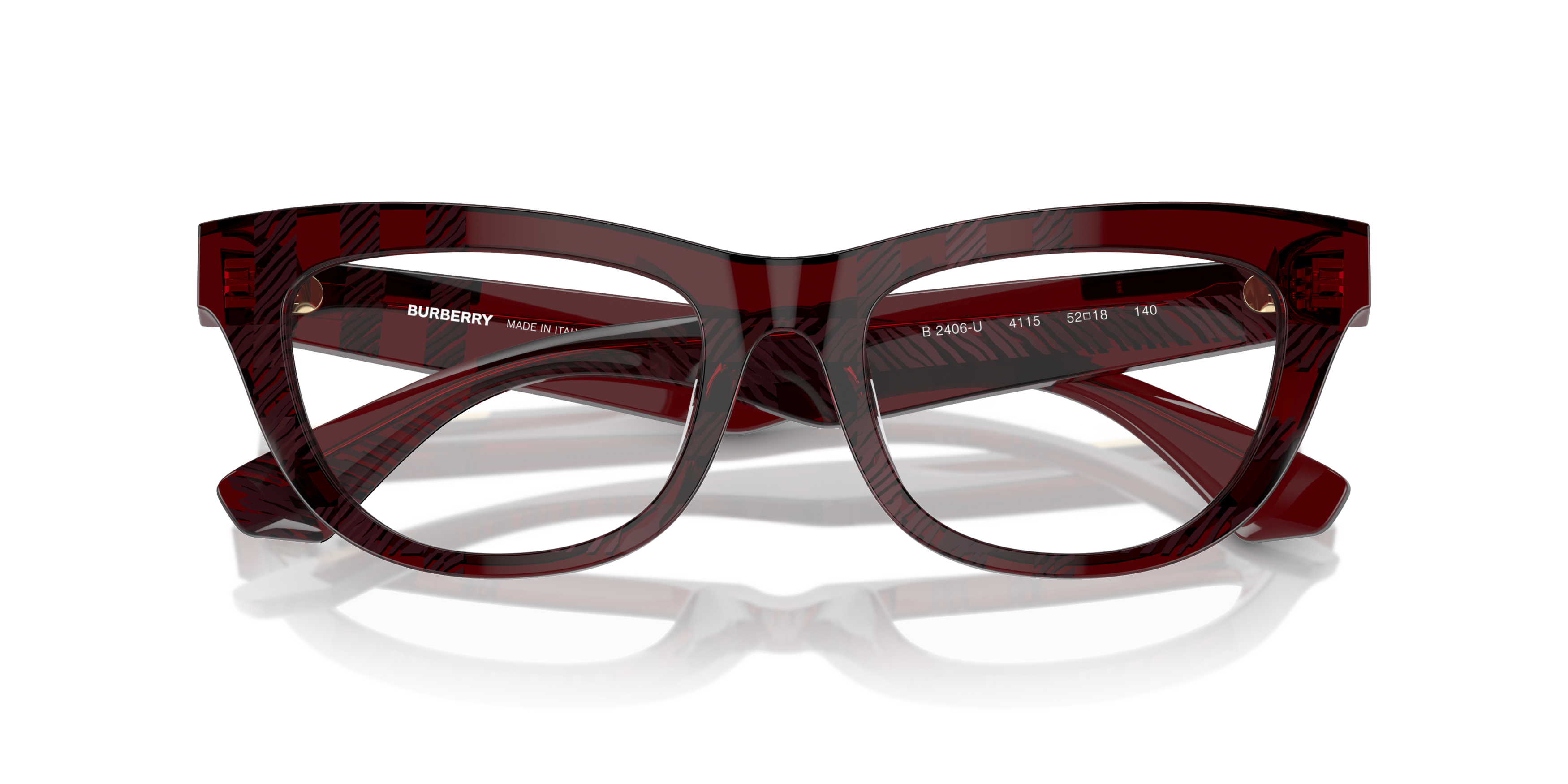 Folded Burberry BE 2406U Glasses Transparent / Brown